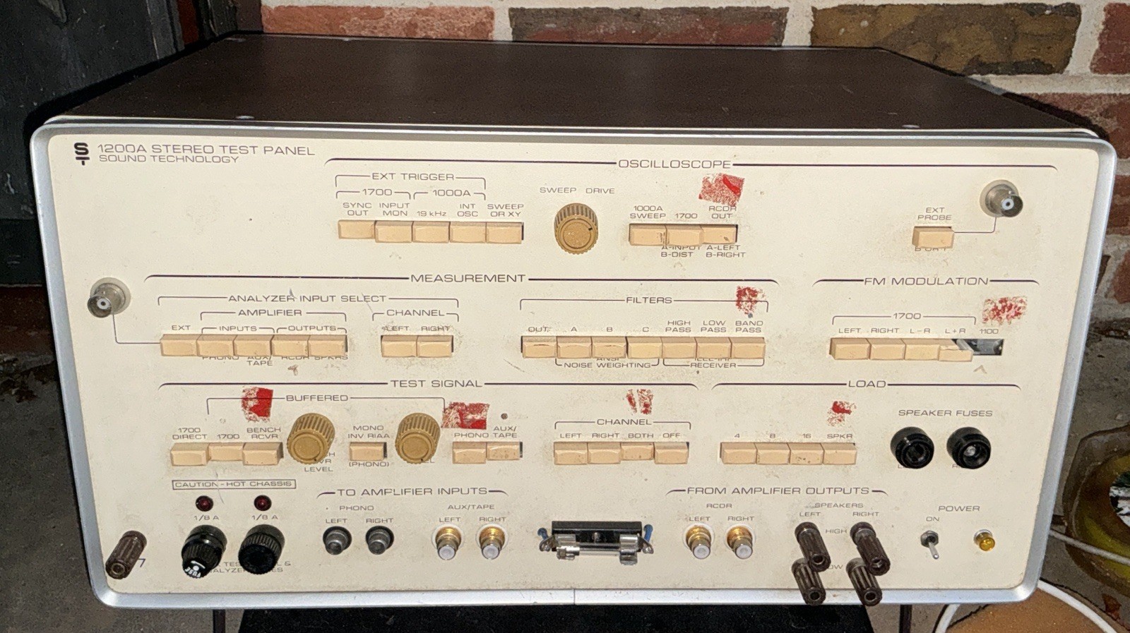 Sound Technology Stereo Test Panel 1200A Service Analyzer Electronic Radio