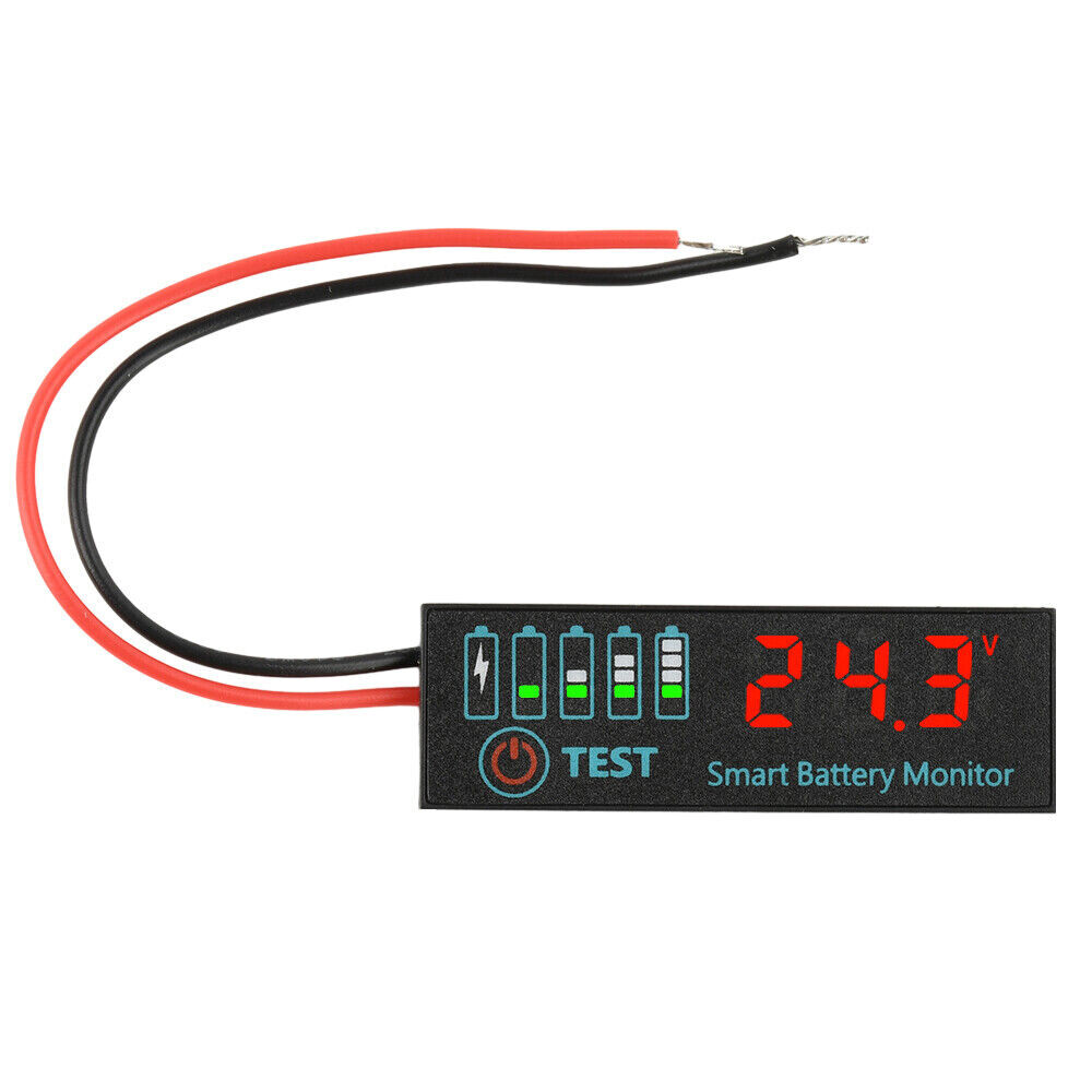 2pcs DC7-55V Lithium Battery Level Indicator Tester LED Voltage Power Monitor US