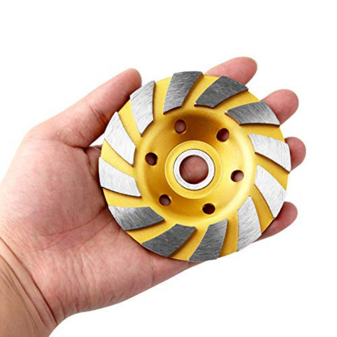 2 Pcs 4 inch Diamond Segment Grinding Wheel Disc Grinder Cup Concrete Stone Cut