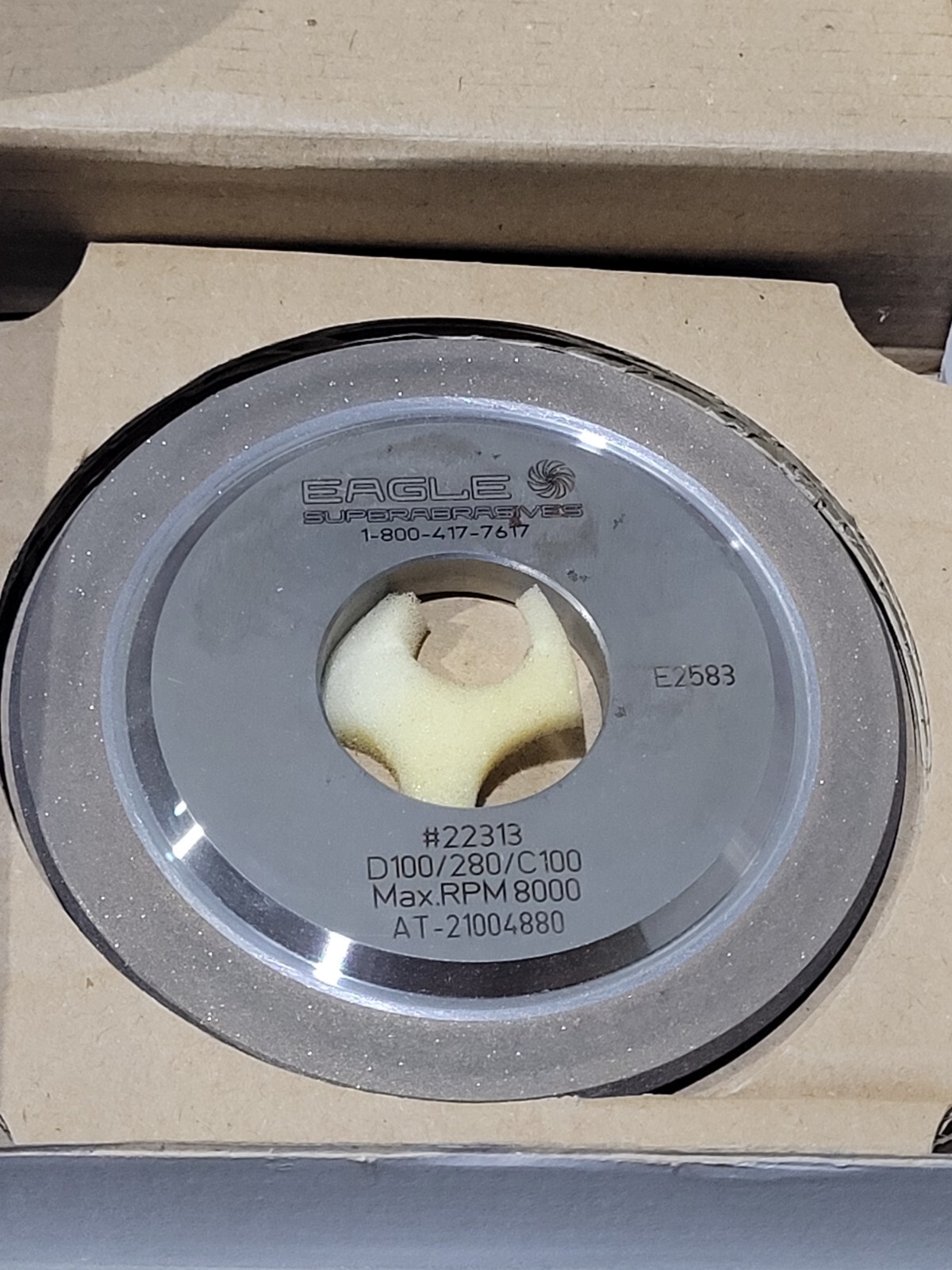 Eagle Superabrasives 4″ Diamond Wheel D100/280/C100 22313