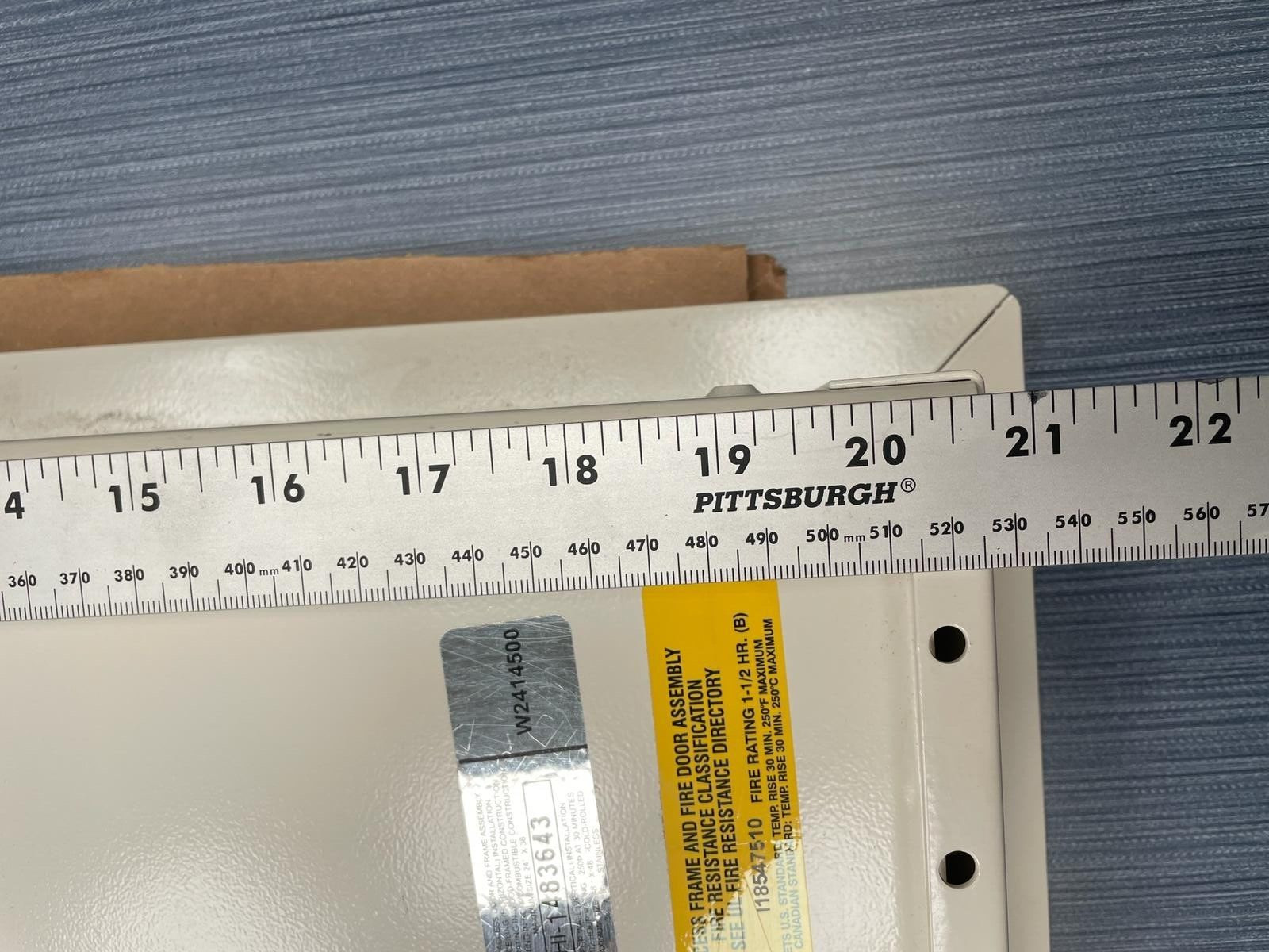 Intertek W2414500 Fire Rated Access Door 1-1/2 HR. Fire Rating (B) 22″x21″ Frame