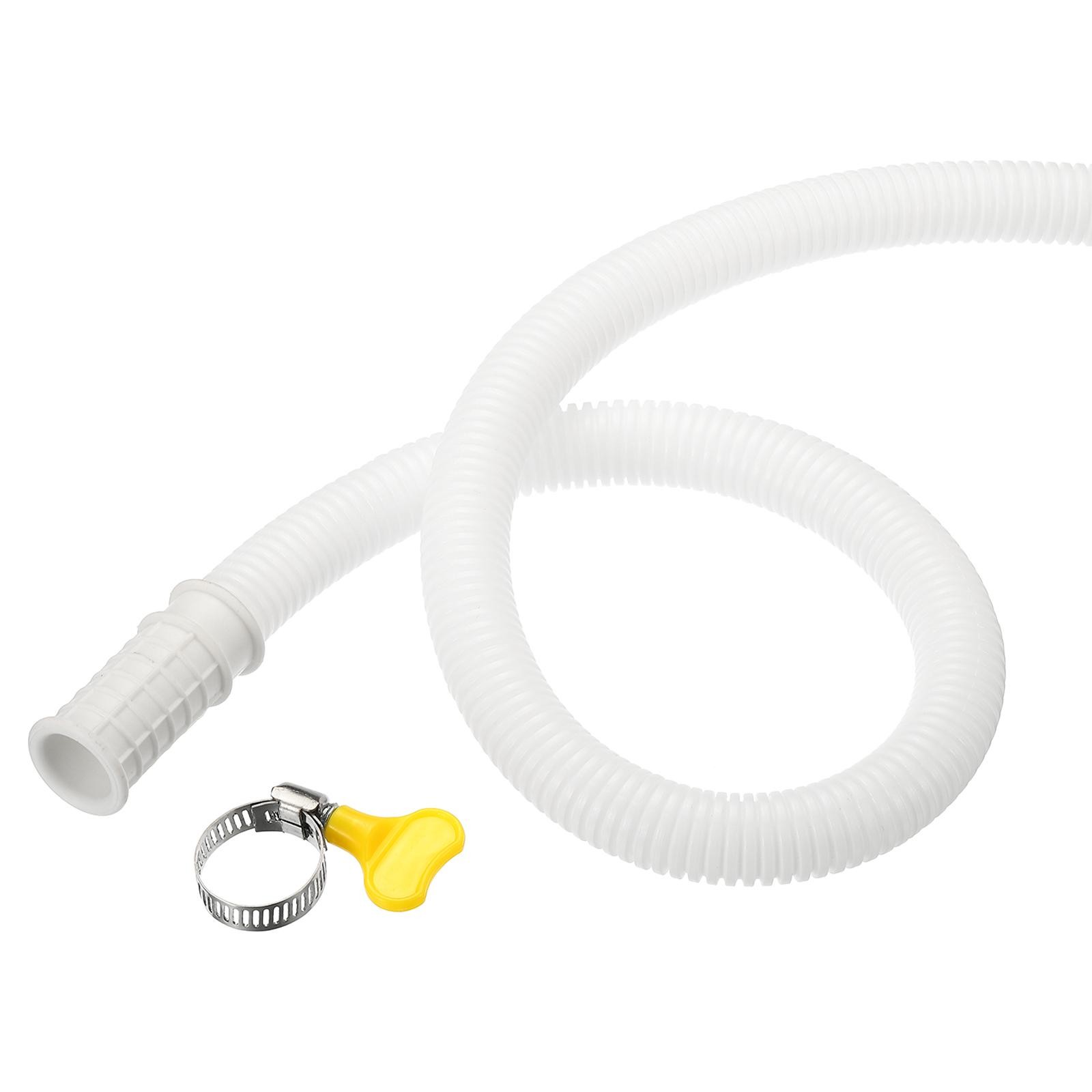 Universal Air Conditioner Drain Hose AC Units 16mm ID 6.6ft with Clamp White