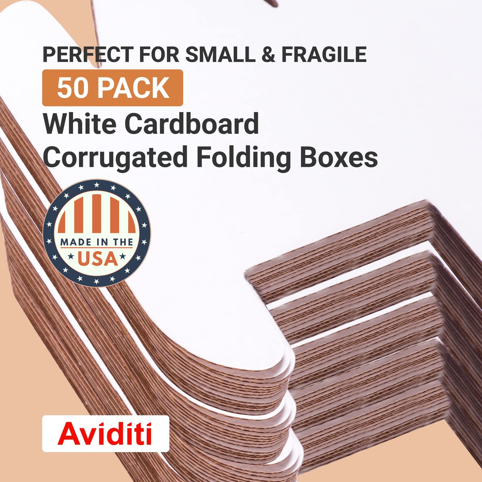 Shipping Boxes Small 6″L x 6″W x 4″H 50-Pack – Corrugated Cardboard Box for M…