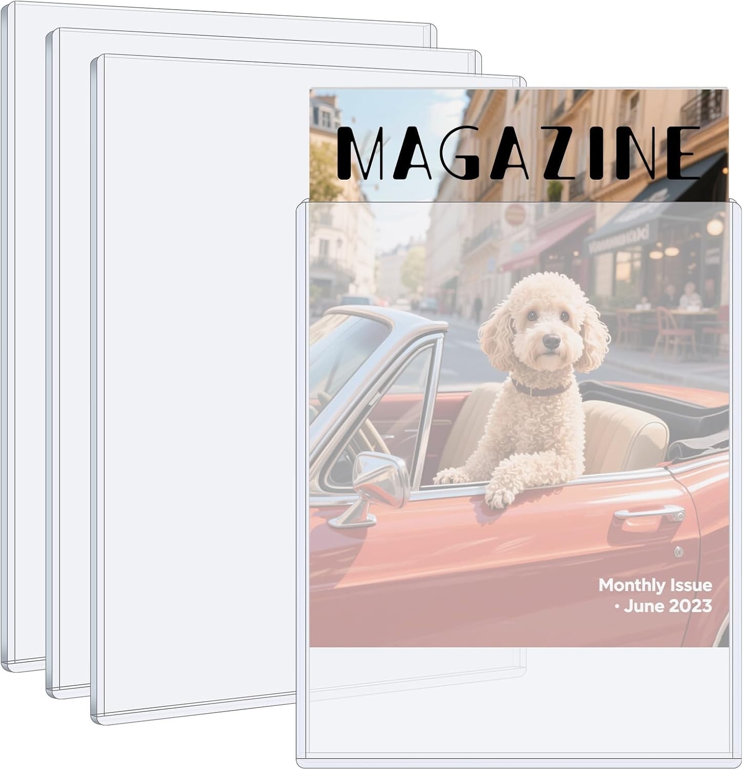 4 Pack Hard Plastic Magazine Protectors, Clear Magazine Display Sleeves PVC …