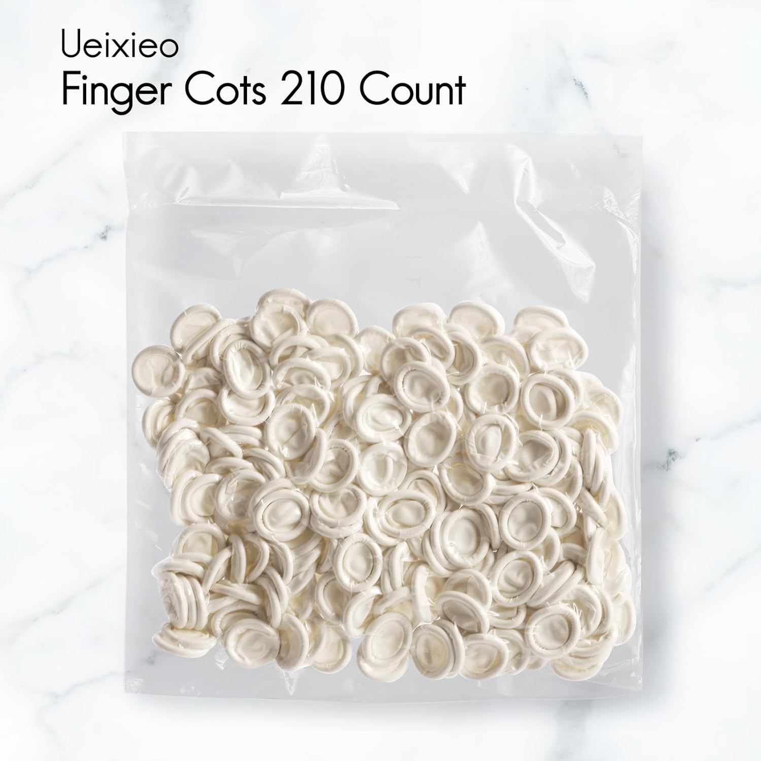White Latex Finger Cots Medium Disposable Finger Protectors 210 Pcs