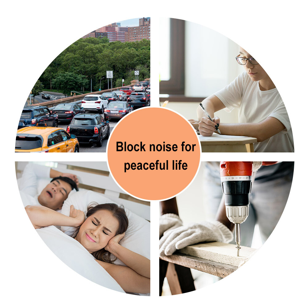 50 Pair Foam Ear Plugs Soft Individually Wrapped Noise Cancelling for Sleeping