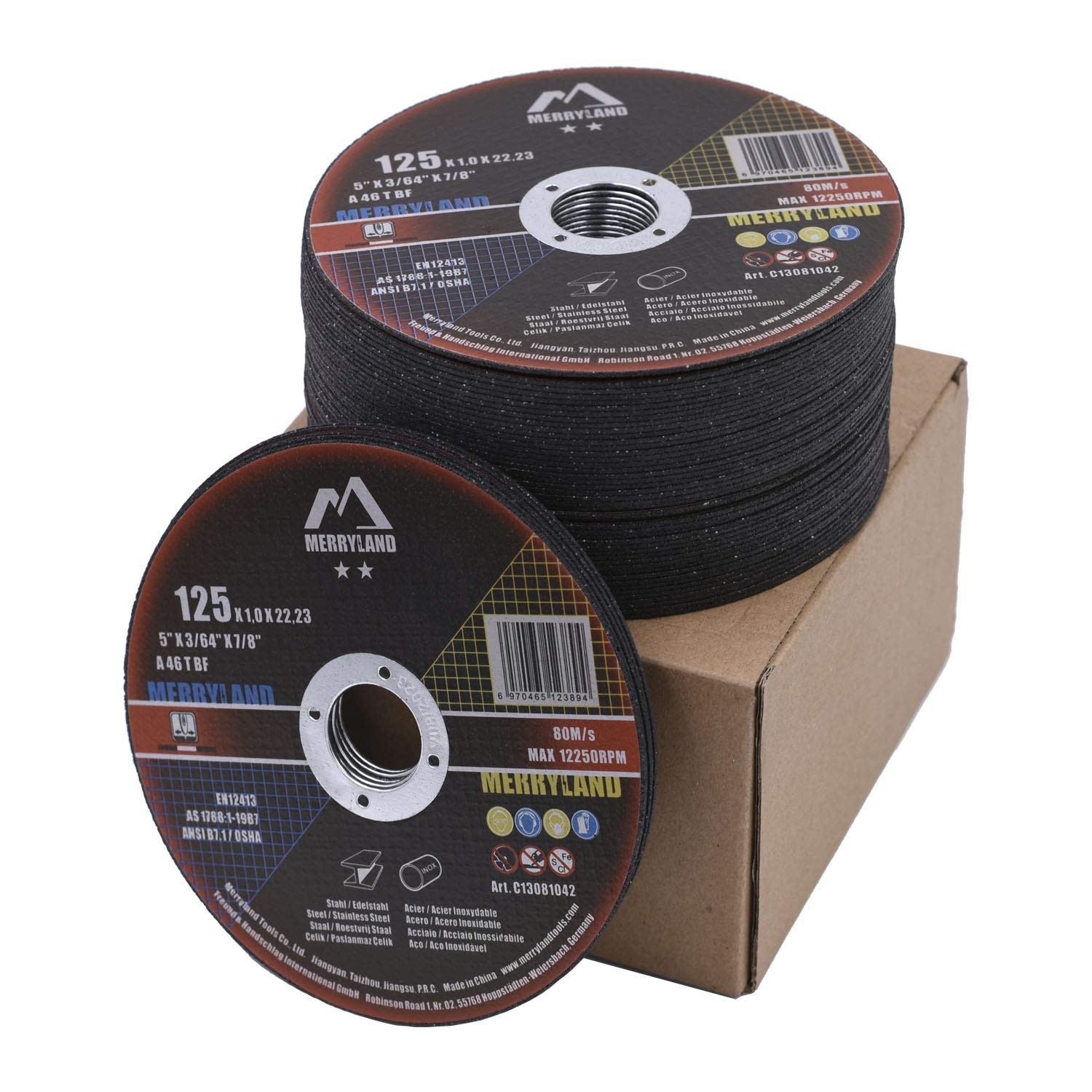 5 Inch Metal Cutting Wheel, Stainless Steel, Iron, 50 Pack, , Angle Grinder C…