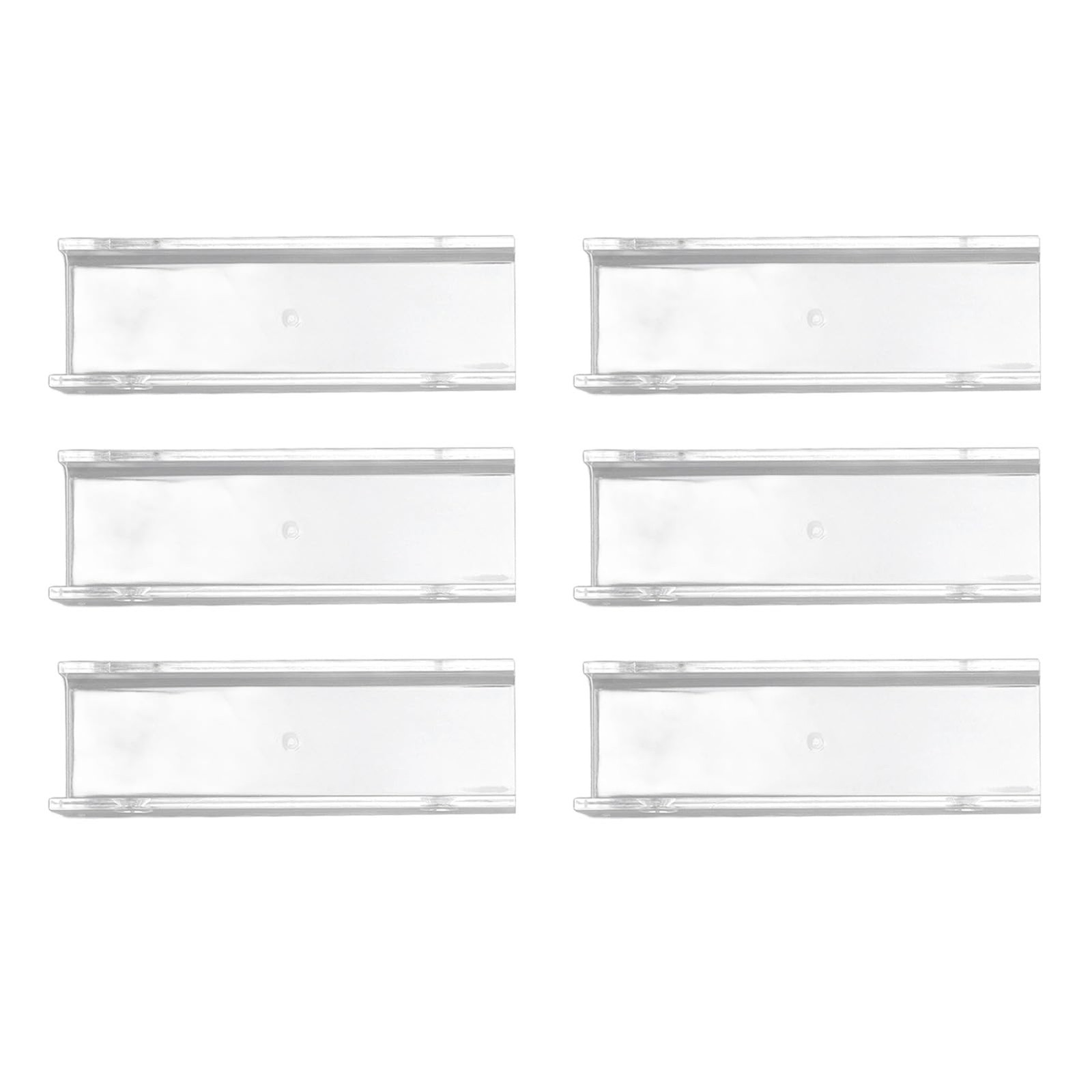 6 PCS 4Inch Clear Acrylic Record Shelves Wall Mount Vinyl Display Holder