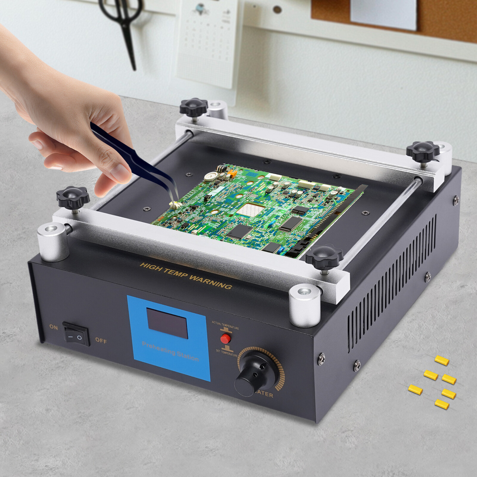 IR Infrared Preheater BGA Rework SMD PCB Hot Plate Preheating Station 450W 110V