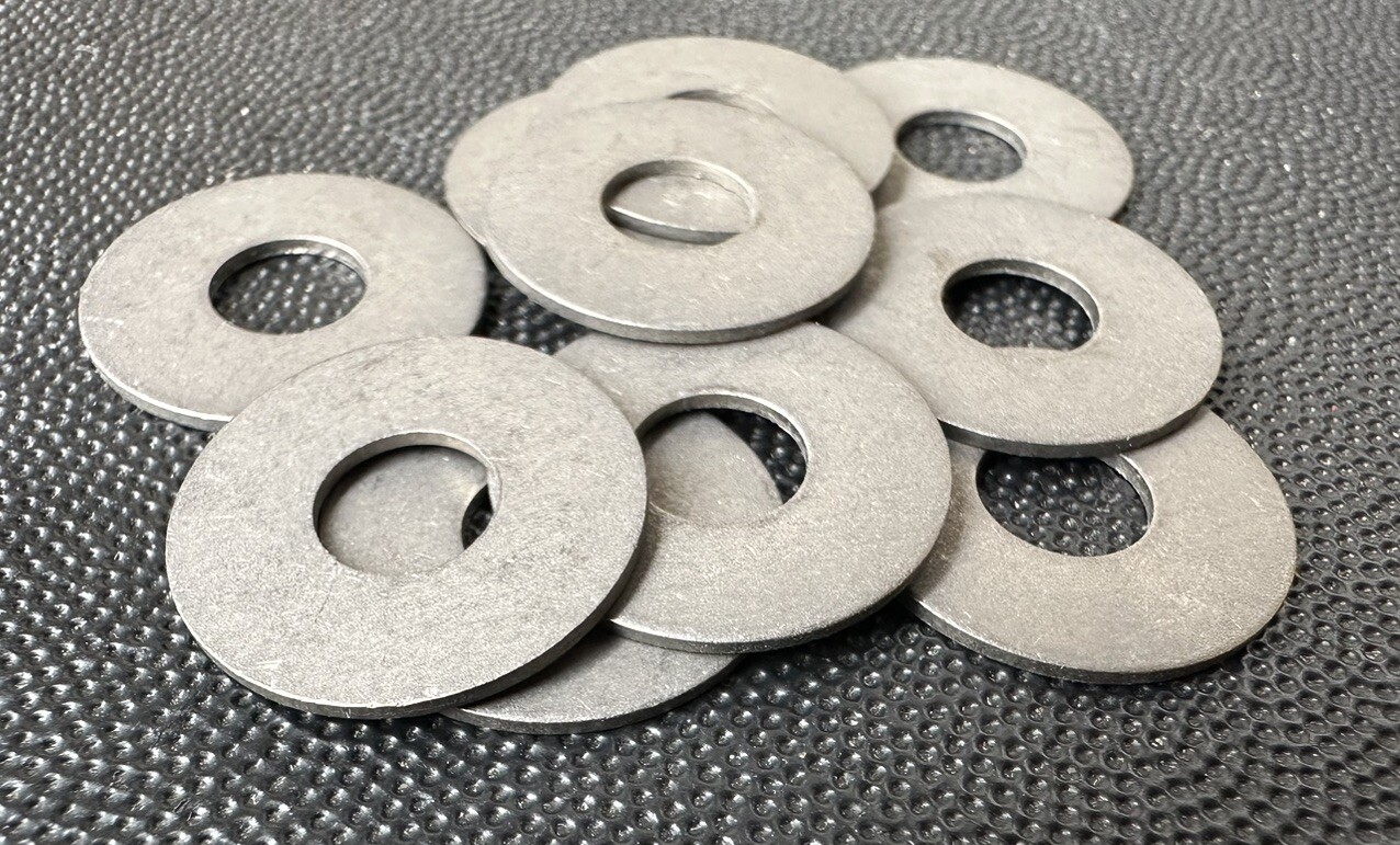 1/4” Flat Washer, 3/4” diameter Grade 2 Titanium (pack of 10)