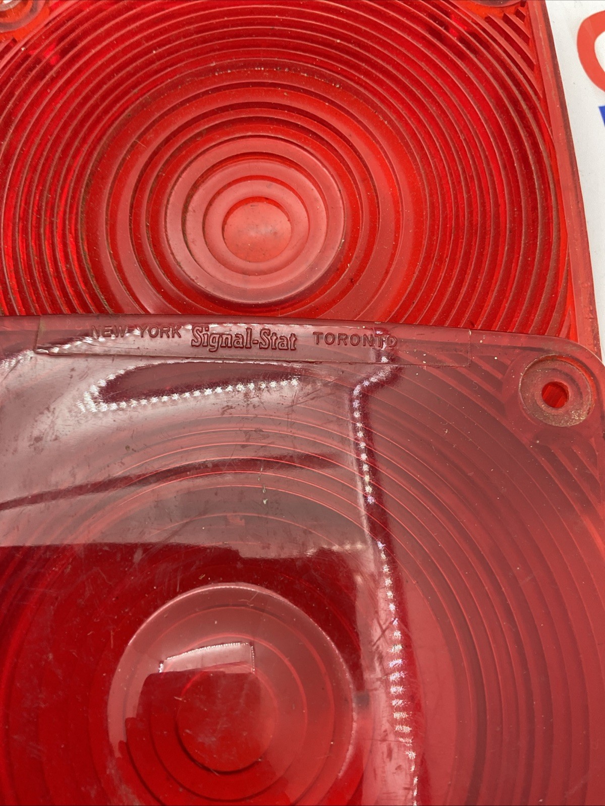 Signal-Stat 4800 RED Tail Light Lamp Lens 4-1/2″ Lot Of 4 Pieces Fast Shippin