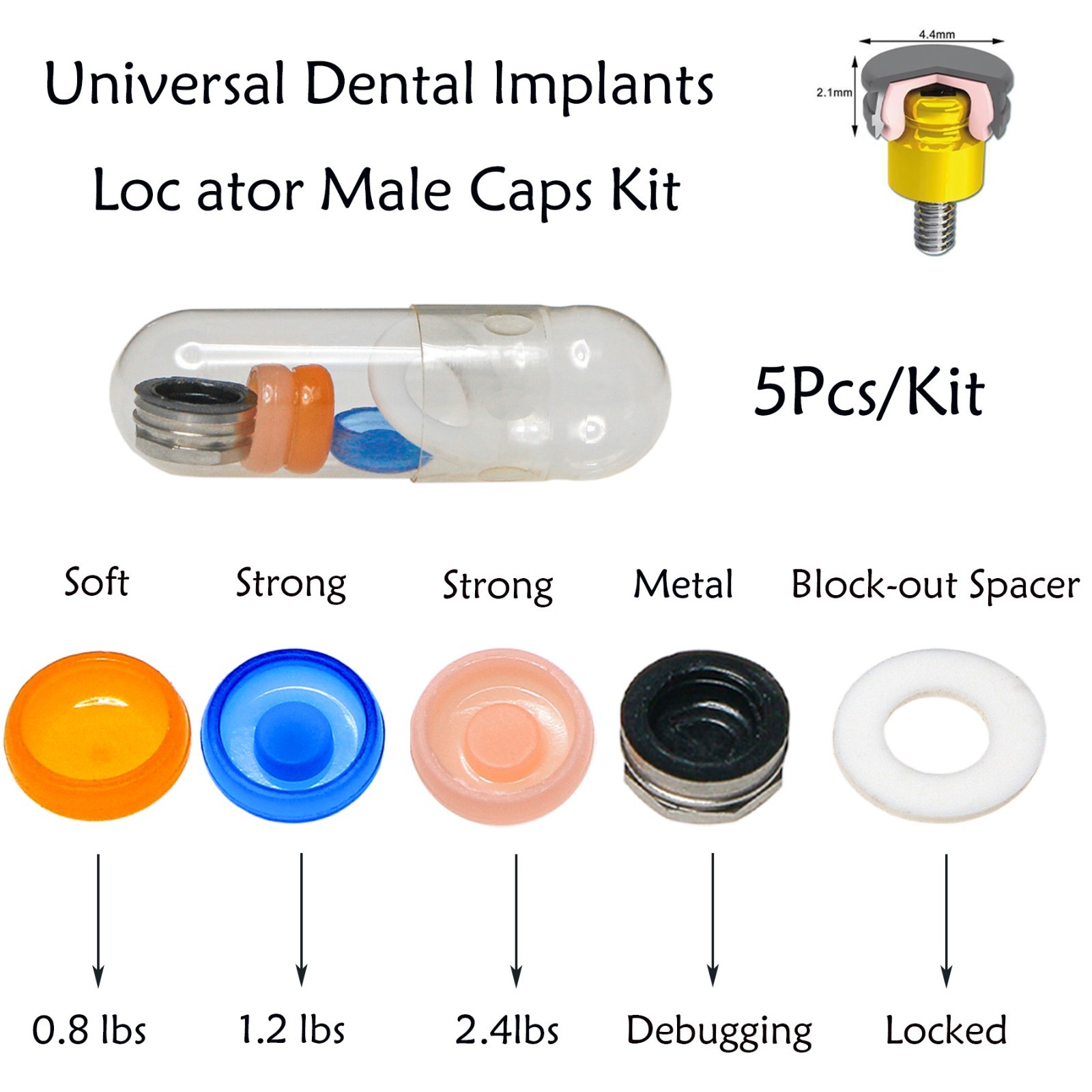 US Zest Locator Abutment for Zimmer Screw Vent 3.5/4.5 Platform and compatibles