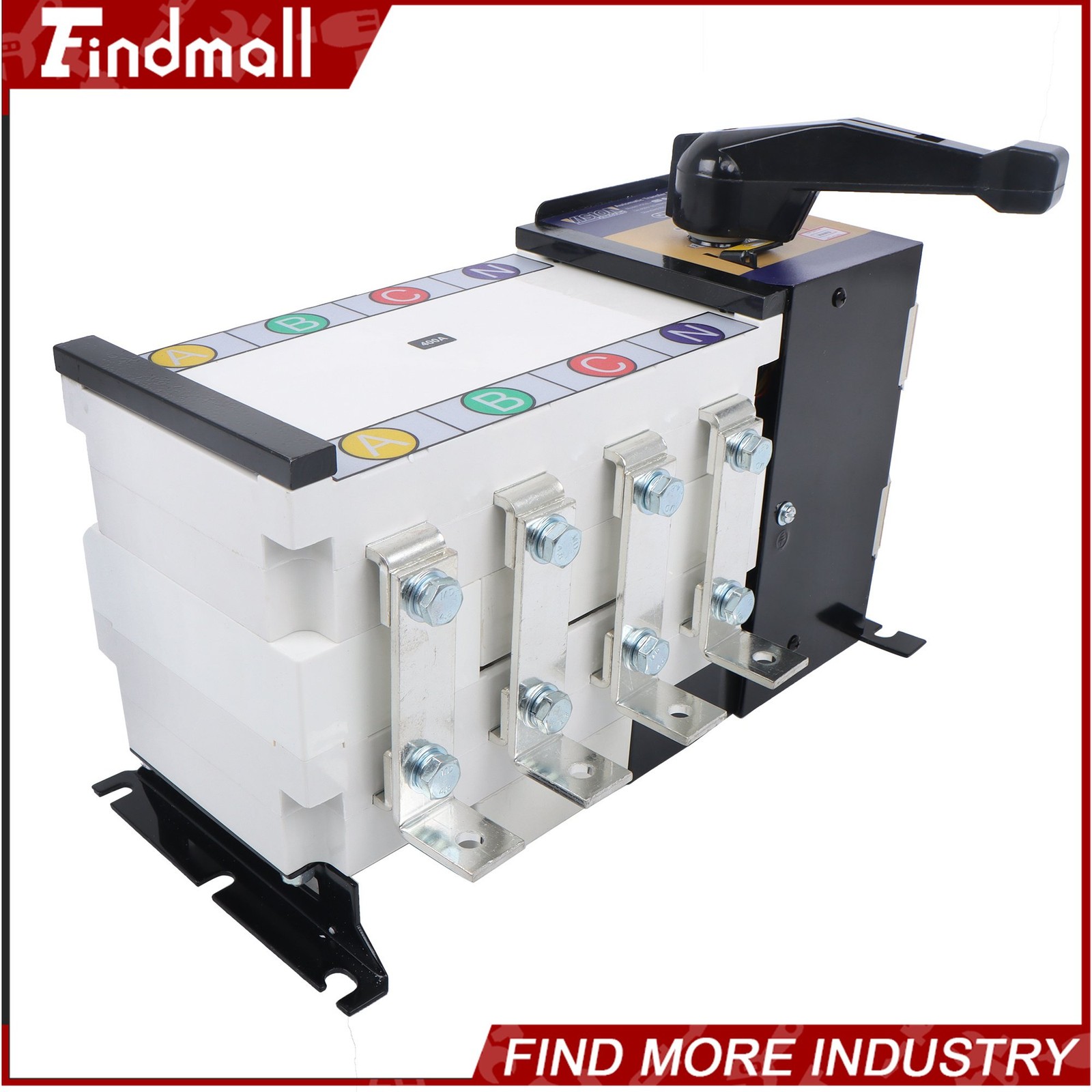 Findmall Automatic Transfer Switch 400A 4Poles 110/220V Grid to AC Generator