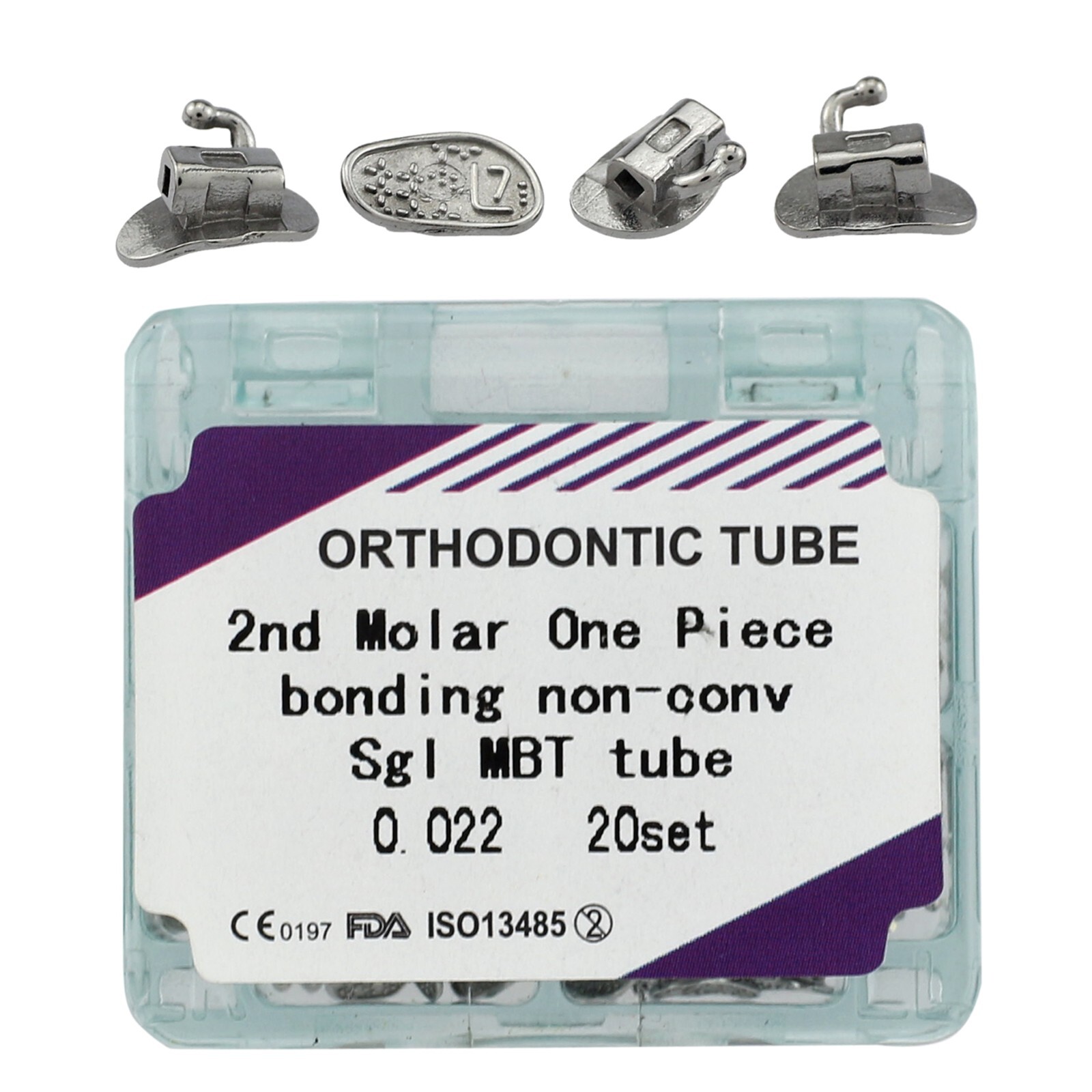 20 Sets Dental Orthodontic Buccal Tubes Roth MBT 022 1st 2nd Molar Monoblock