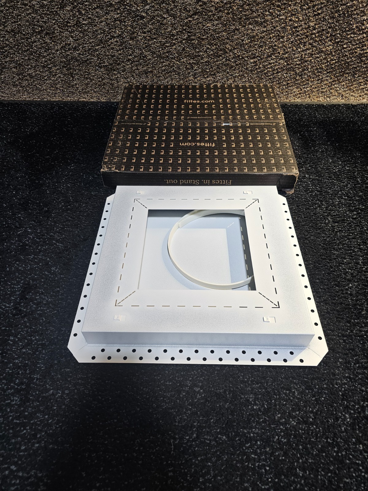 Aria Fittes DWALLX14X14SWH 14.25”x14.25” Flush Exhaust Mount Powder-Coated Steel