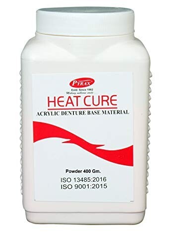 Dental HEAT CURE Acrylic Denture Base Material PYRAX – Various Shades and Packs