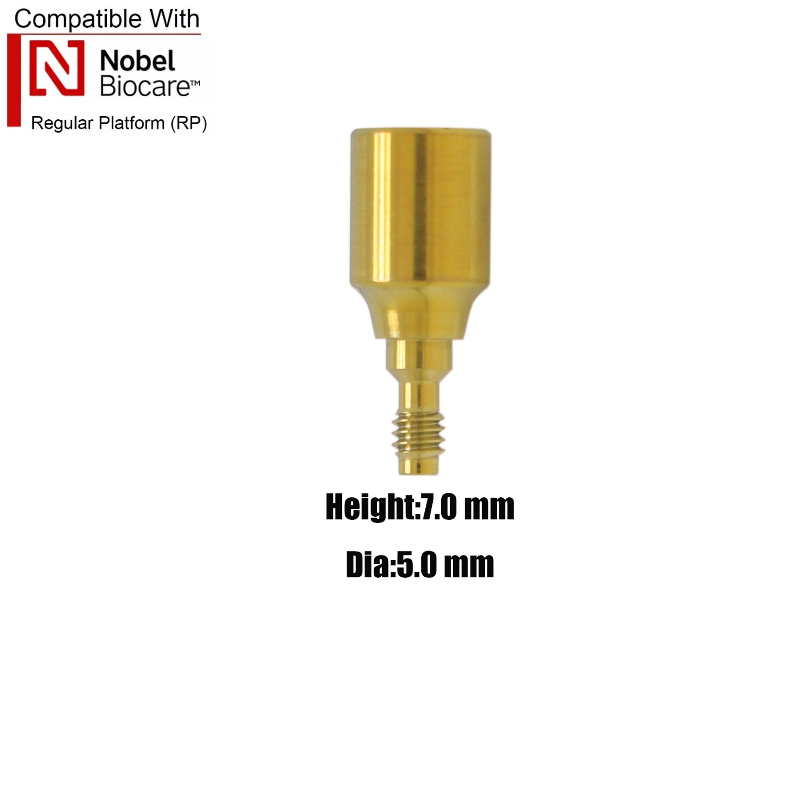 US 5Pcs Dental Healing Cap Abutment RP/NP Compatible Nobel Active ∅3.6 ∅5.0 ∅6.0