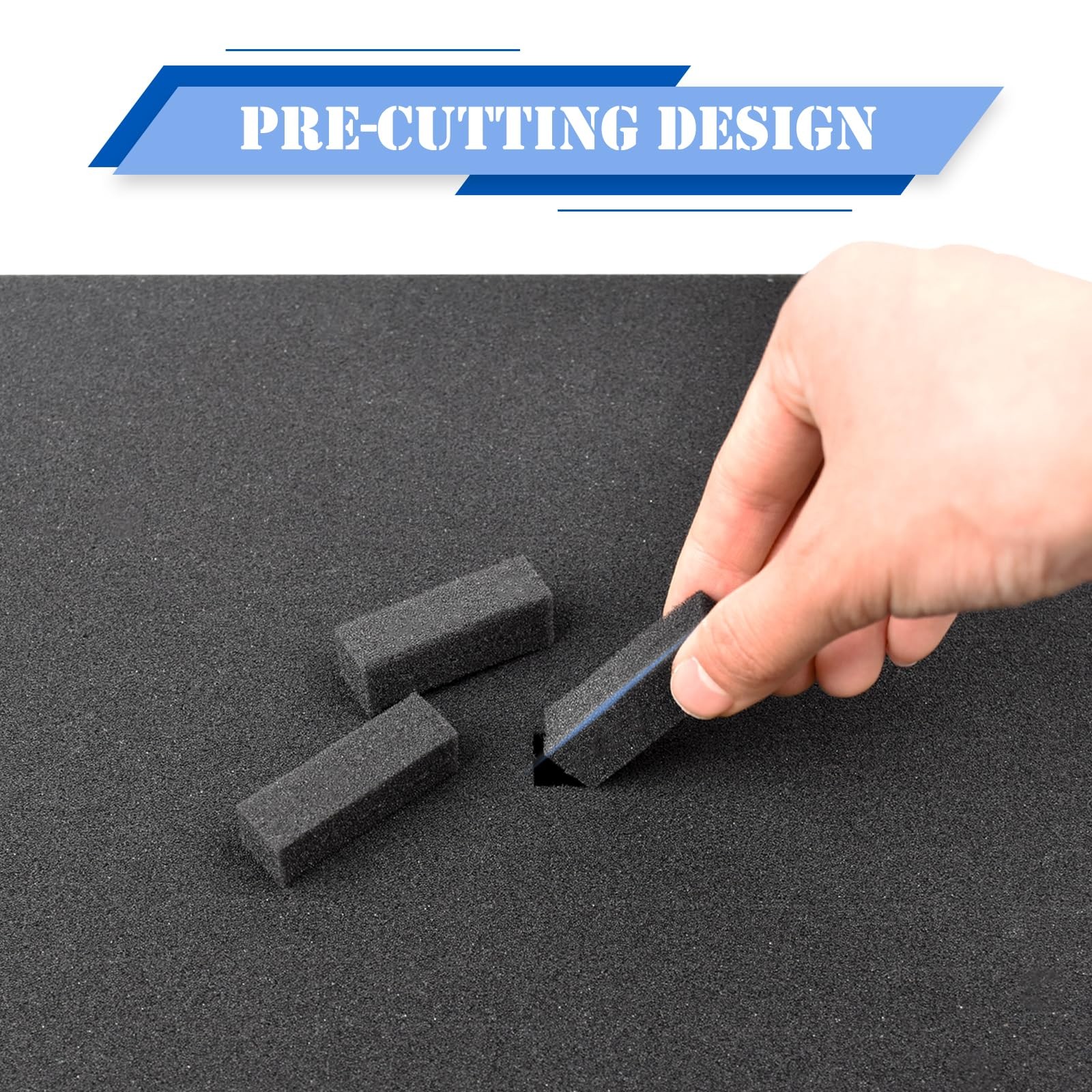 6 Pcs Pick and Pluck Foam 16″ L X 12″ W Packing Pick Apart Foam Inserts for Case