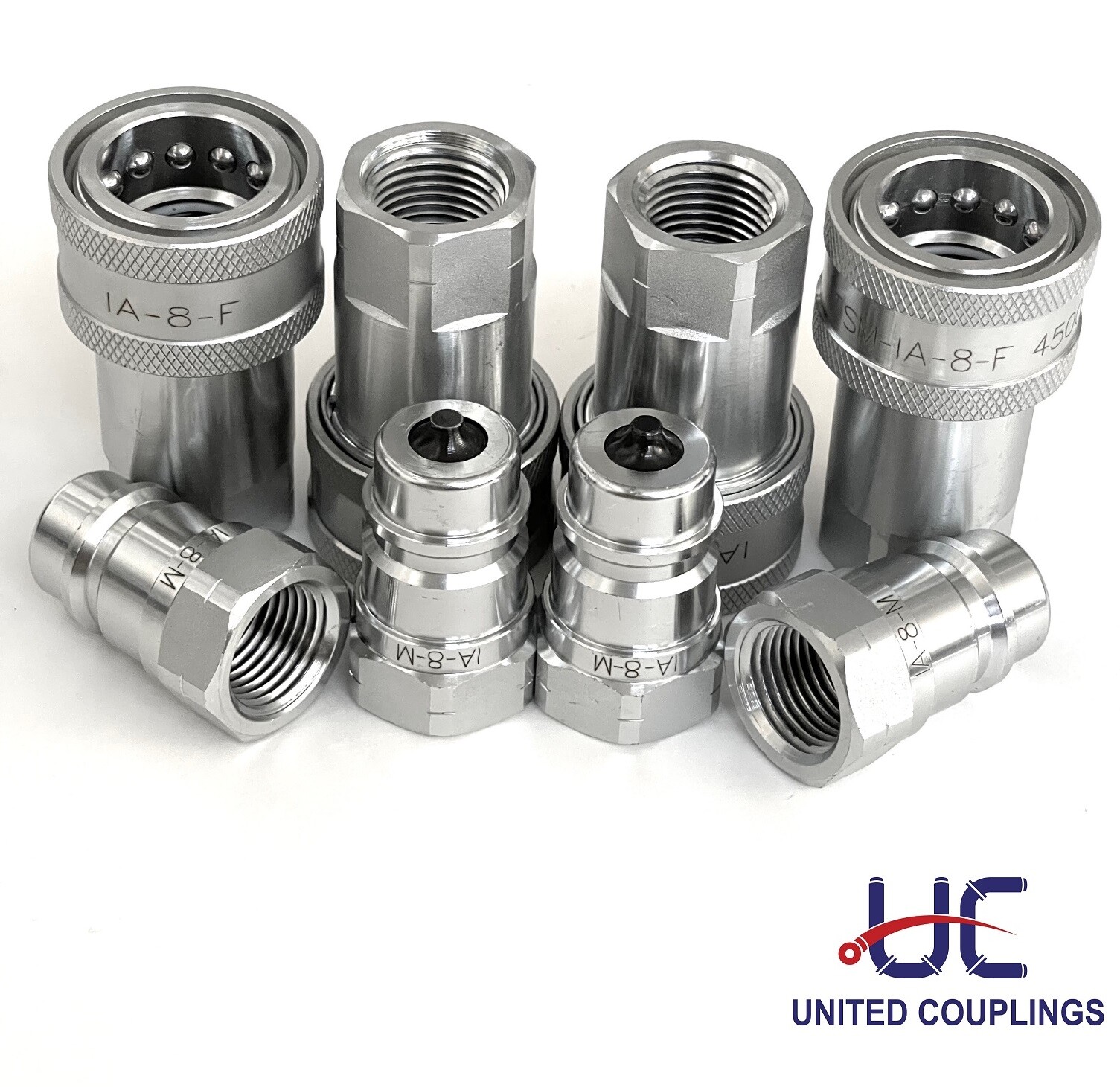 1/2 Inch Hydraulic Quick Coupler /Coupling | ISO A 7241 | NPT | 4 Sets