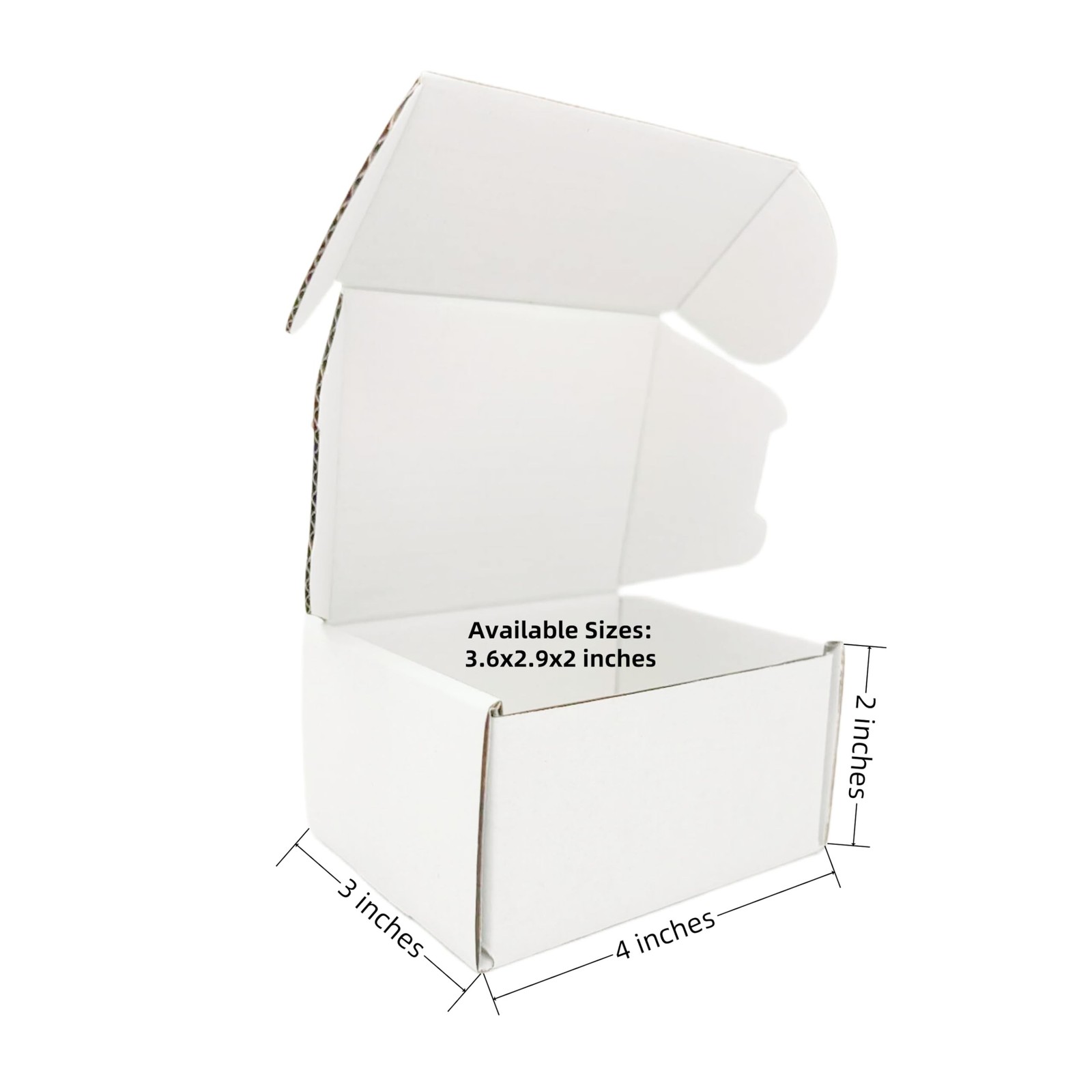 Small Shipping Corrugated Boxes 4x3x2 Inches 100 Pack Foldable Small Business…
