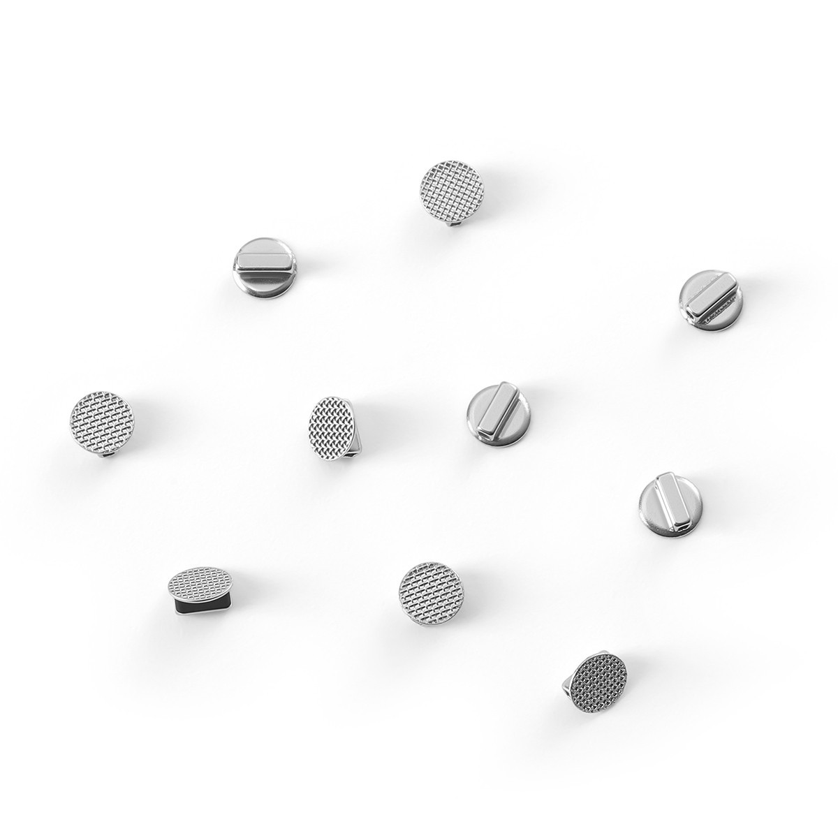 Dental Orthodontic Bondable Lingual Buttons With Single Tube Round Mesh Base