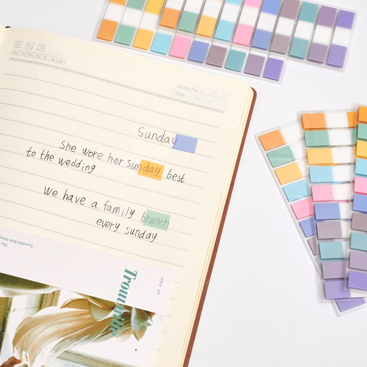 Sticky Tabs Notes Page Marker – 1000Pcs 1.77-Inch Repositionable Sticky Index Ta