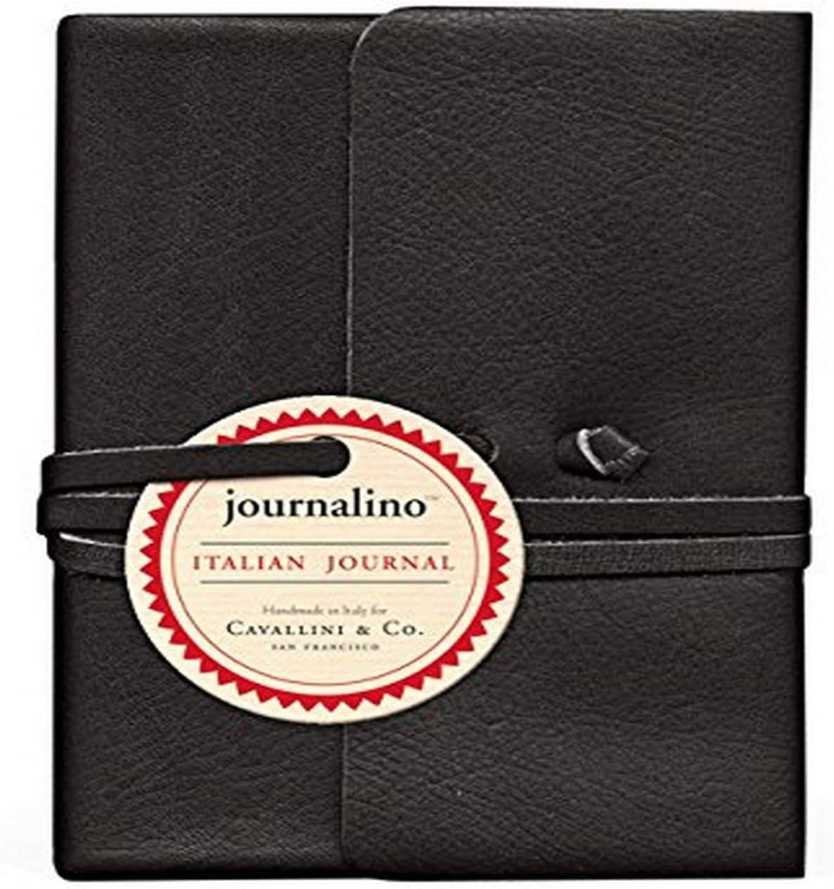 Cavallini Papers & Co Journalino Leather Journal, 3.25X 4.25-Inch, BLACK Italy