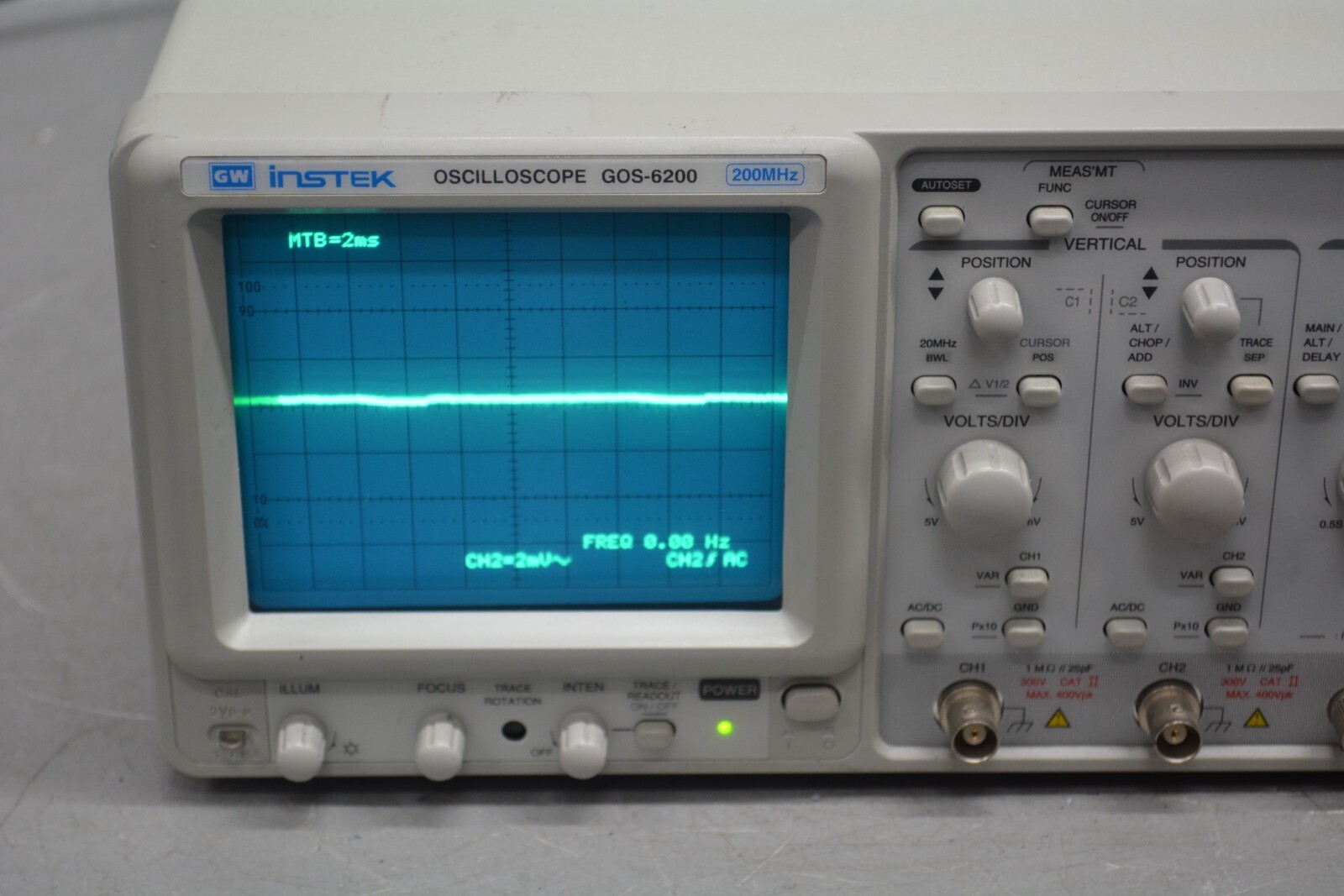 ^ Instek GOS-6200 Analog Oscilloscope #X2027