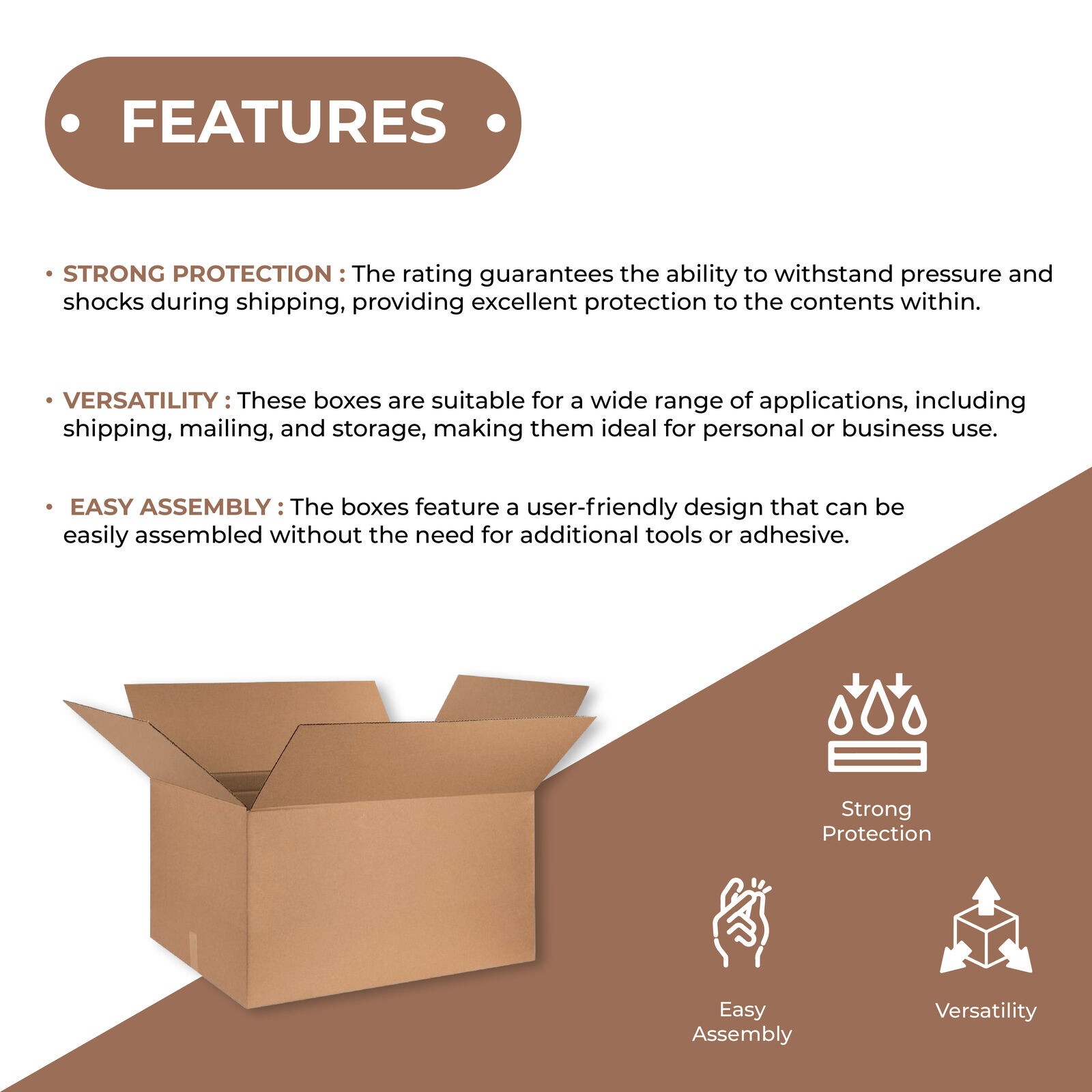 Shipping Box 14x8x8 Corrugated Cardboard Kraft ECT 32 (25/cs)