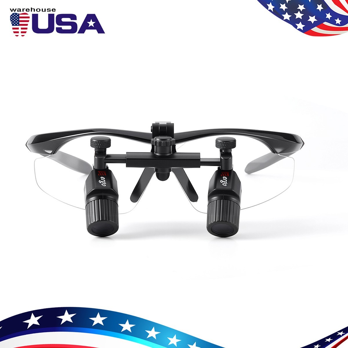 4.0 X Dental Ergo Loupes Medical Surgical Magnifier Binocular/5W LED Head Light