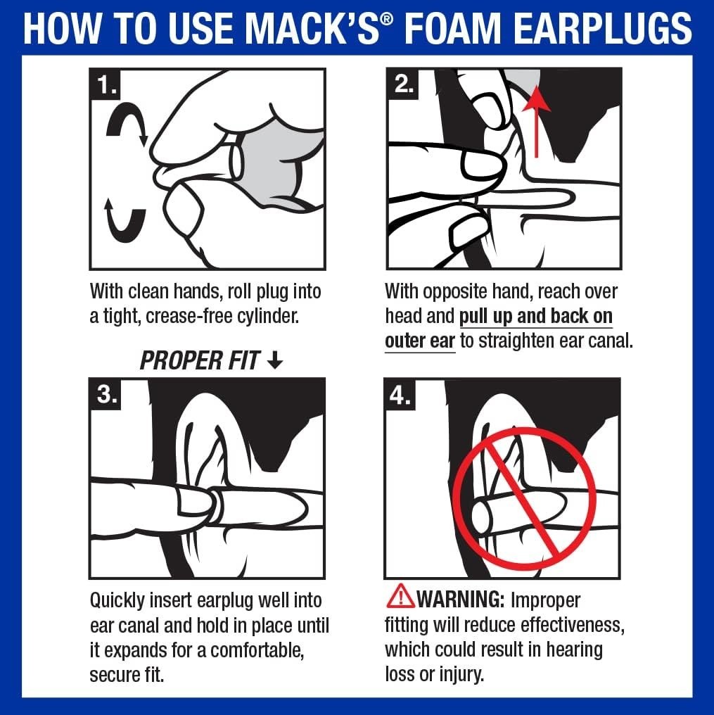 Ultra Soft Foam Earplugs, 50 Pair – 33Db Highest NRR, Comfortable Ear Plugs for.