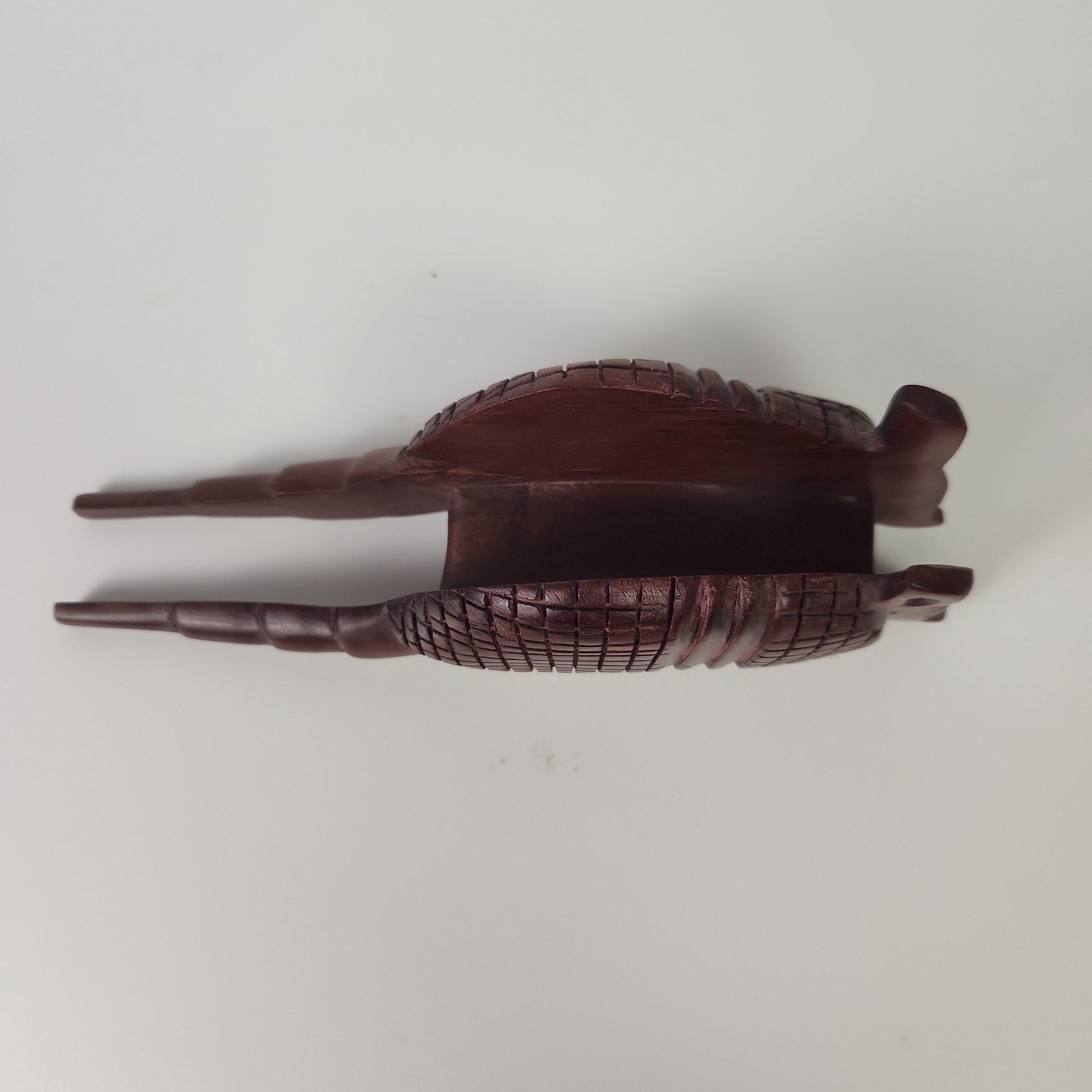 Ironwood Carved Armadillo Business Memo Note Card Holder Desktop Accessories