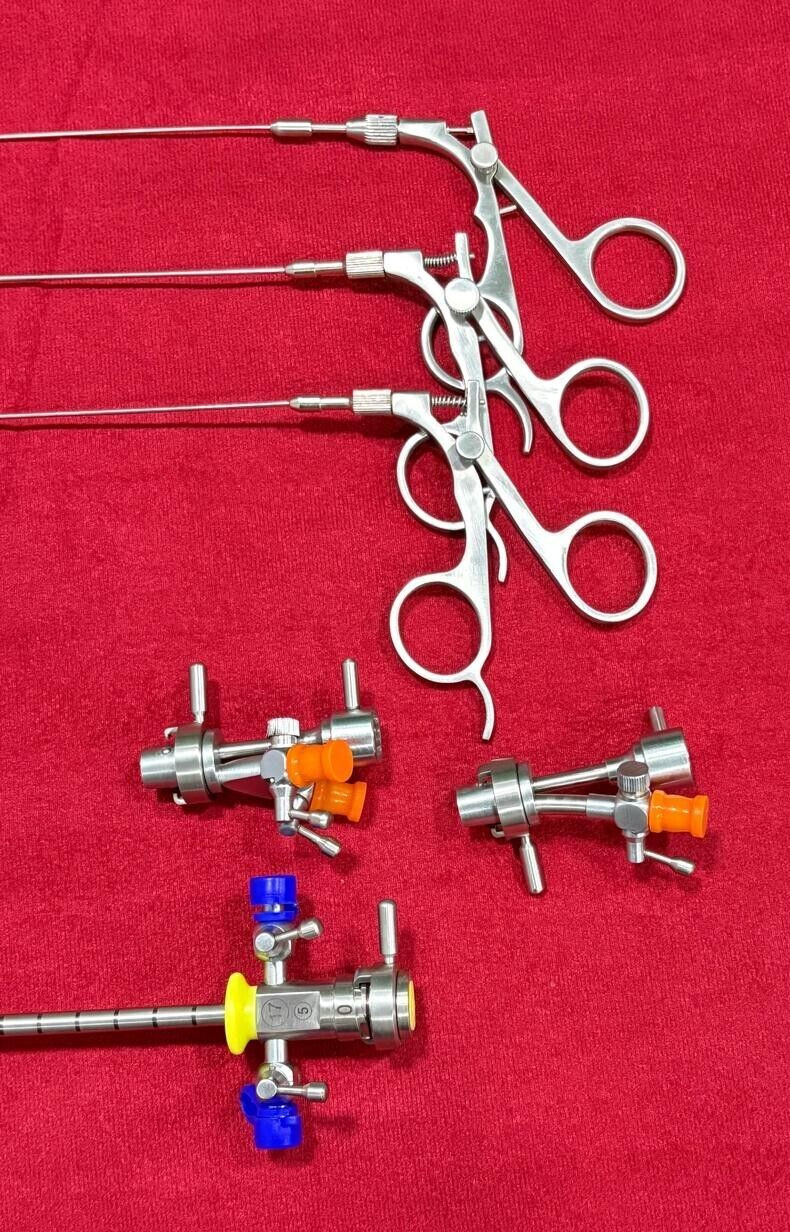 1Set-Laparoscopic Cystoscope Sheath Full Surgery Set 17FR & Graspers 5FR SS