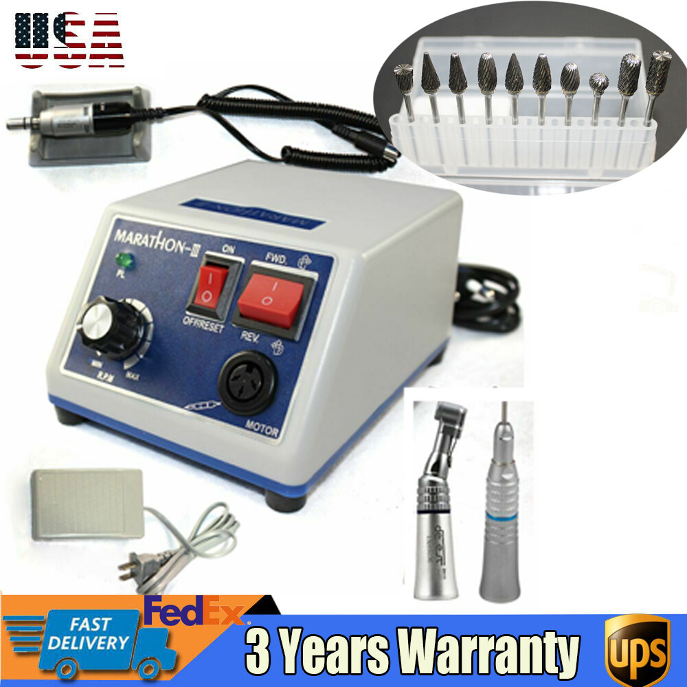 Marathon Dental Lab Micromotor Drill Polisher Machine N3 35K RPM Handpiece Sale~