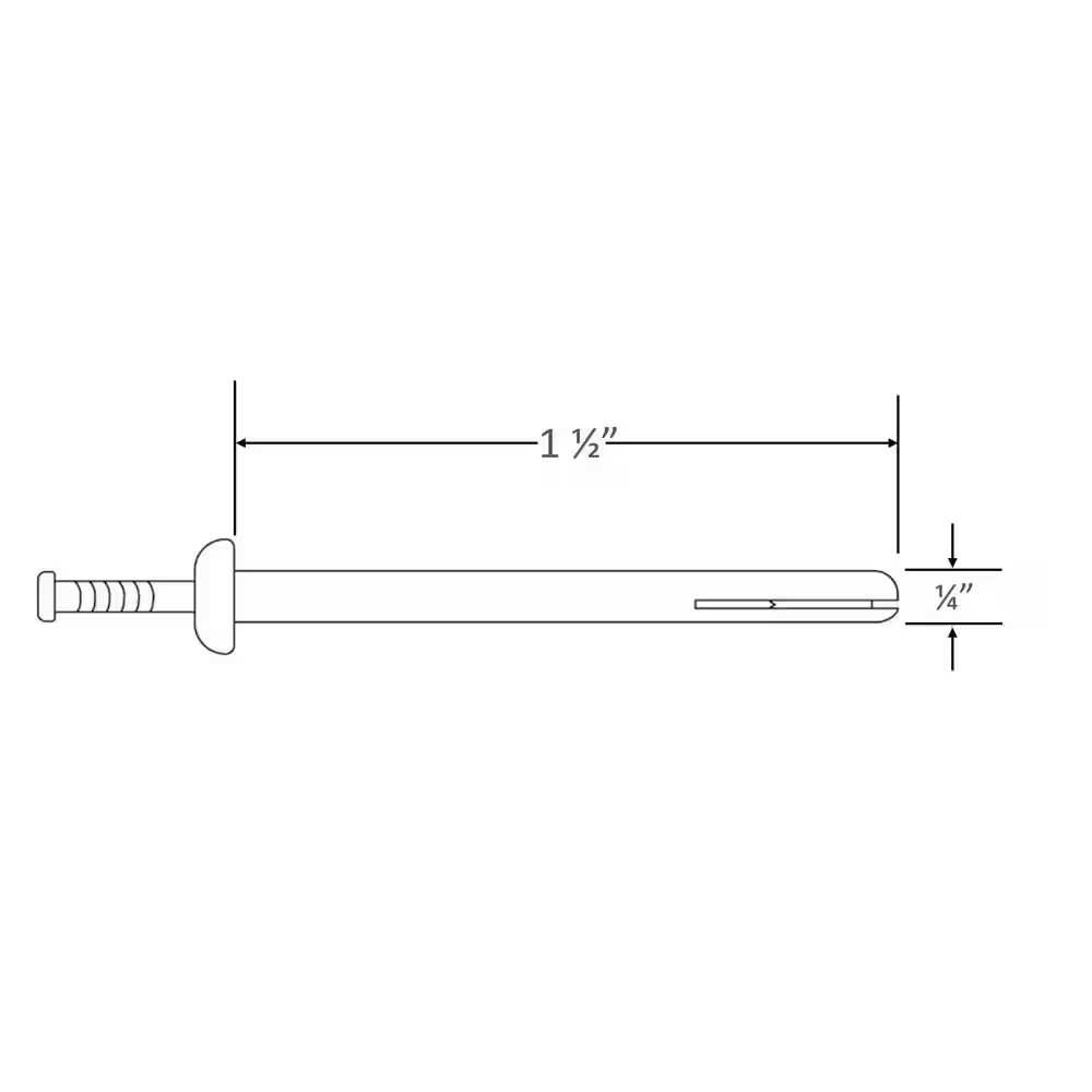 REDHEAD 1/4 In. X 1-1/2 In. Hammer-Set Nail Drive Concrete Anchors (150-Pack)