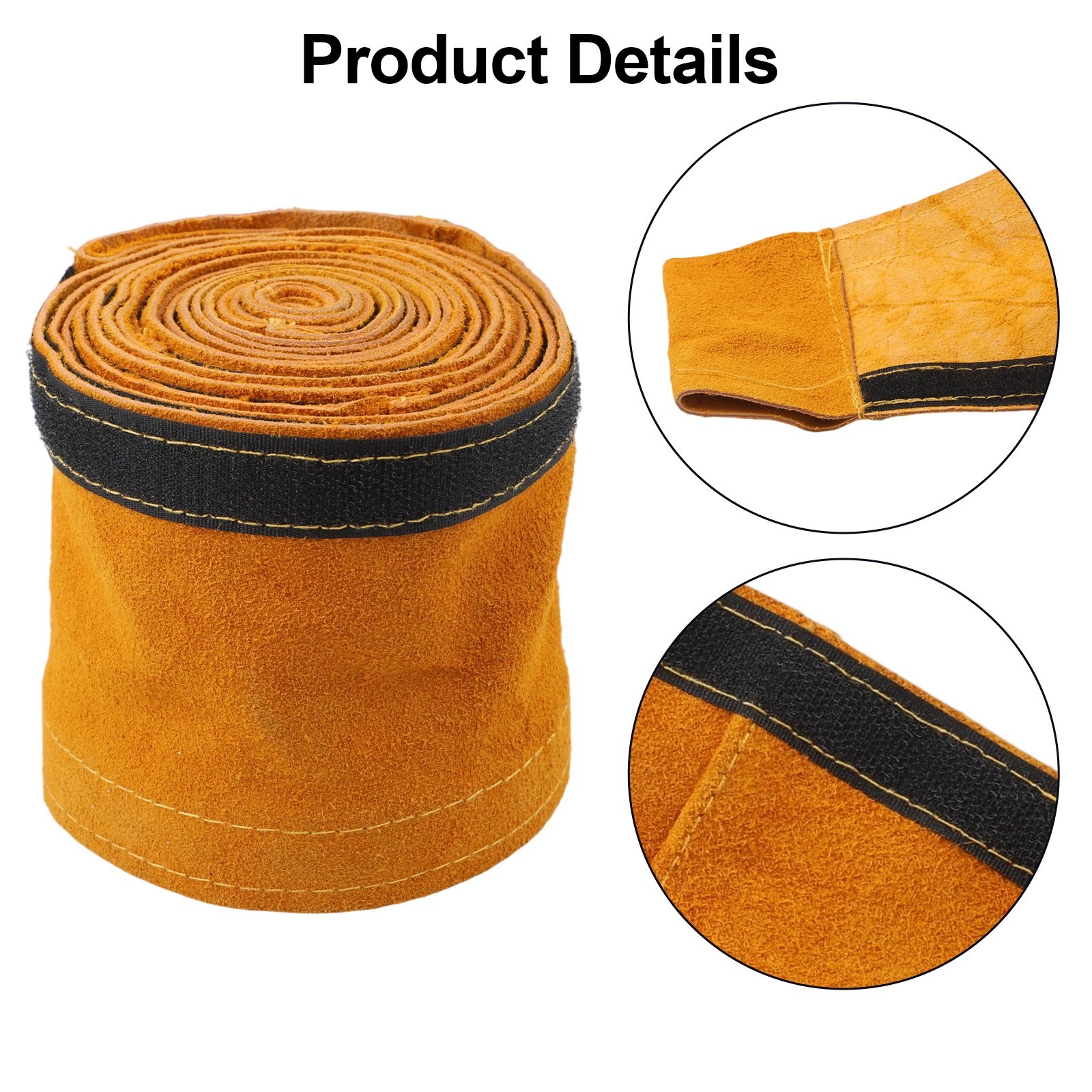 Welding Torch Cable Cover Protector Leather Sheath 15Ft Long Mig Tig Sheat