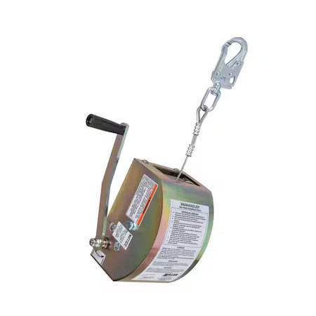 Honeywell Miller 8440-Z7/60Ftbr Winch Unit, Silver, Manual, Steel