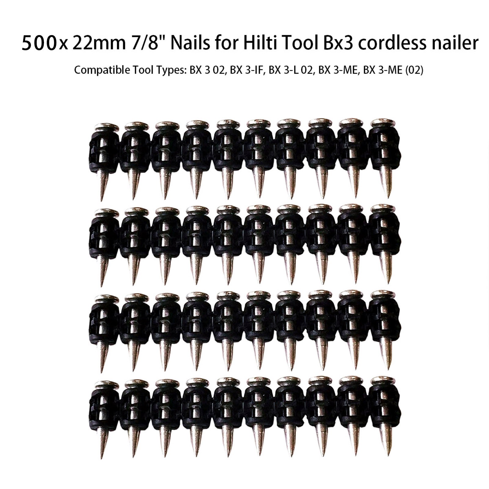 ⅞″ Concrete Nails for Hilti Bx3 (22mm) -500x Pins For Hilti Bx3 Nails