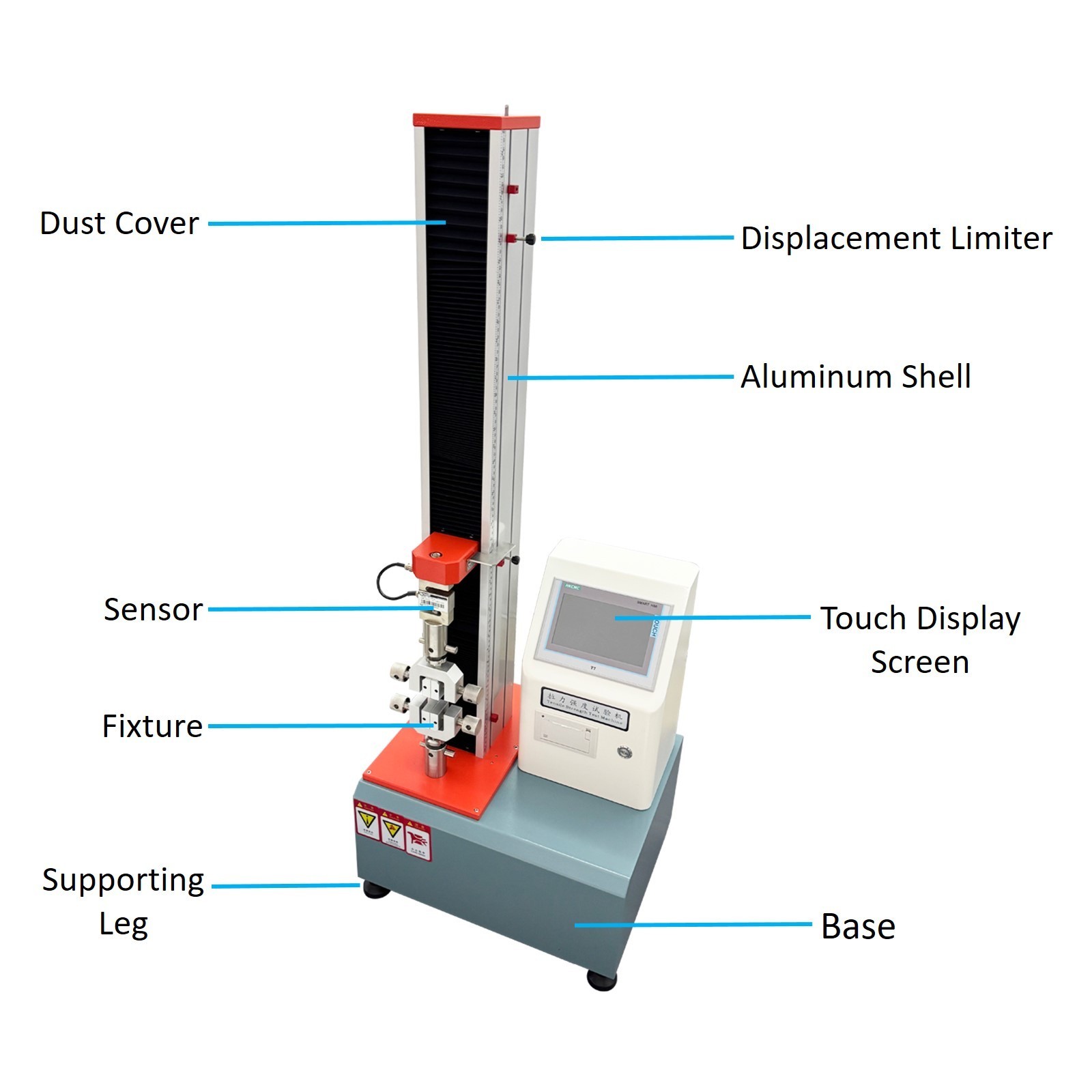 110V 200KG Electric Tensile Strength Testing Machine with Printing Function