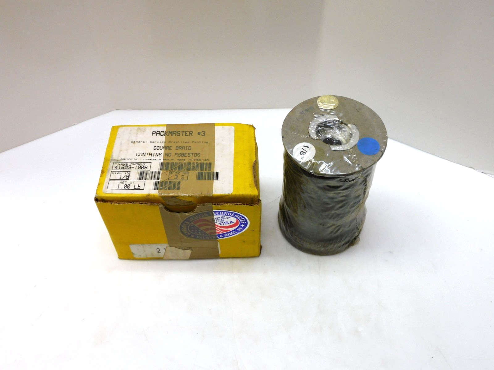 GARLOCK #3 PACKMASTER GENERAL PURPOSE GRAPHITE PACKING 1/8″ 3.2MM 1LB 41603-1008