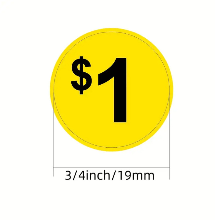 384 Priced Garage Yard Sale Stickers Labels Price Tags Flea Market Sale Adhesive