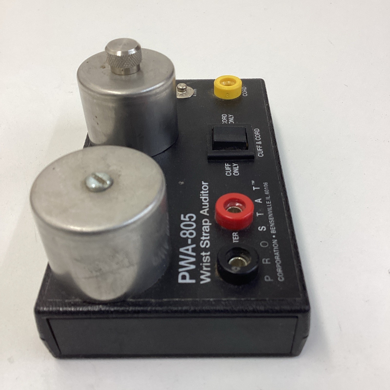 Prostat PRS-801, Wrist Strap Auditor, Resistance Stm, Weights, Static Decay Time