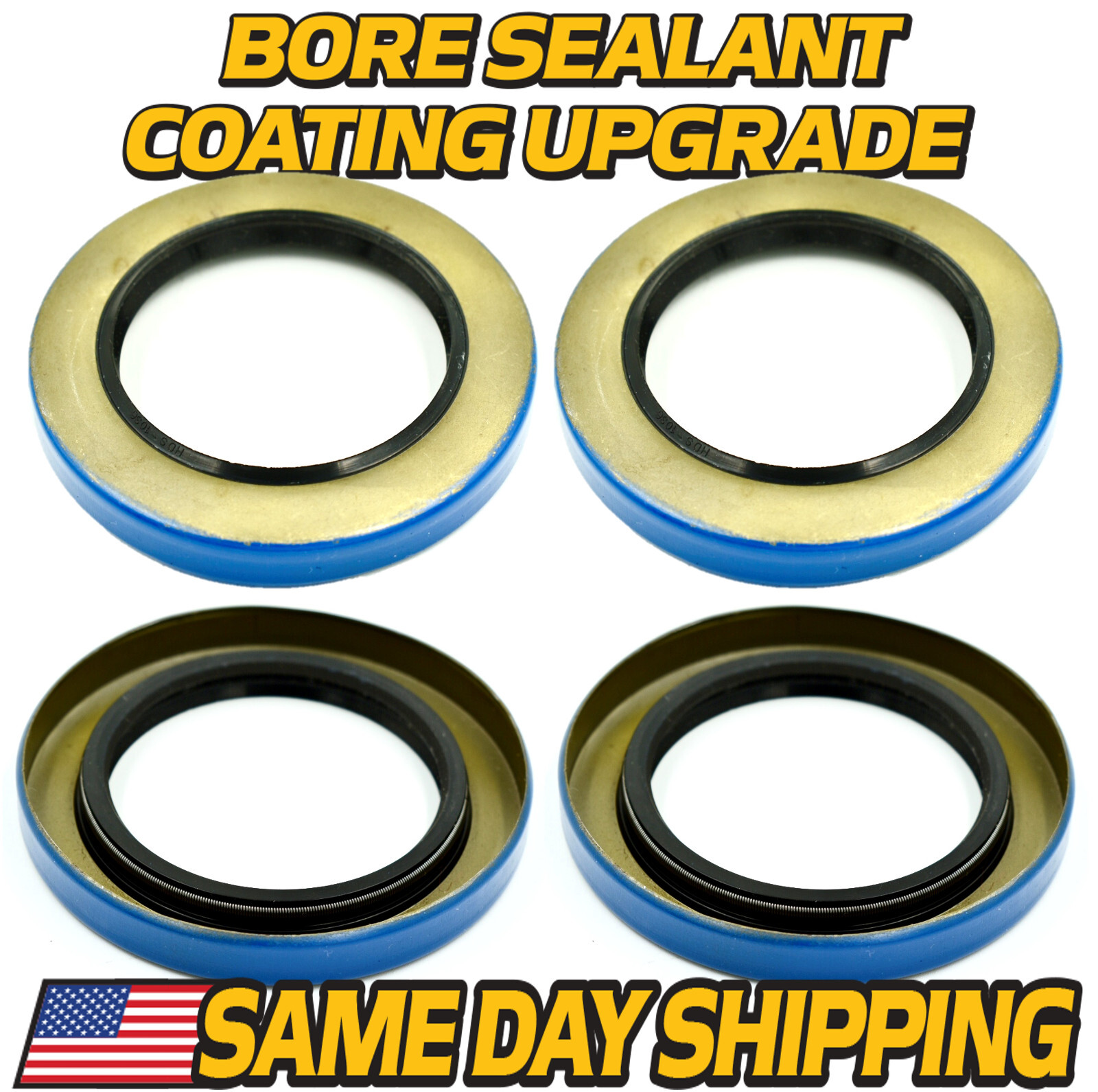 (4 Pack) Hub Grease Seals Fits E-Z Lube 5200 – 7000lbs Axle 2.25 x 3.371 22029