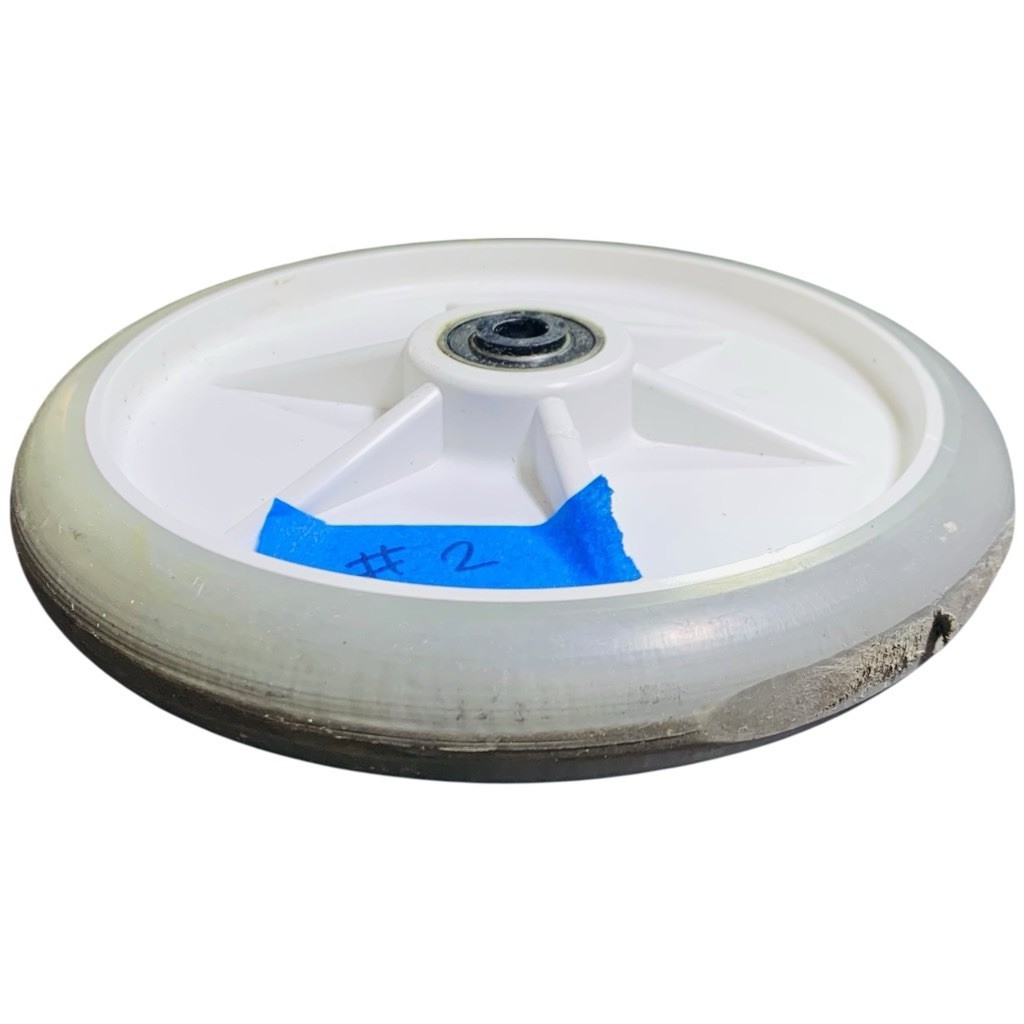 Grey Stryker Stretcher 8” Standard Wheel, Stryker OEM Part 0753-103-215 (#2)
