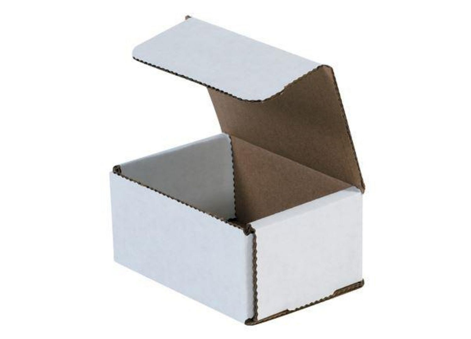 Pack of 10 Strong Corrugated Mailers 4x3x2 White Small Folding Mailing Box Light