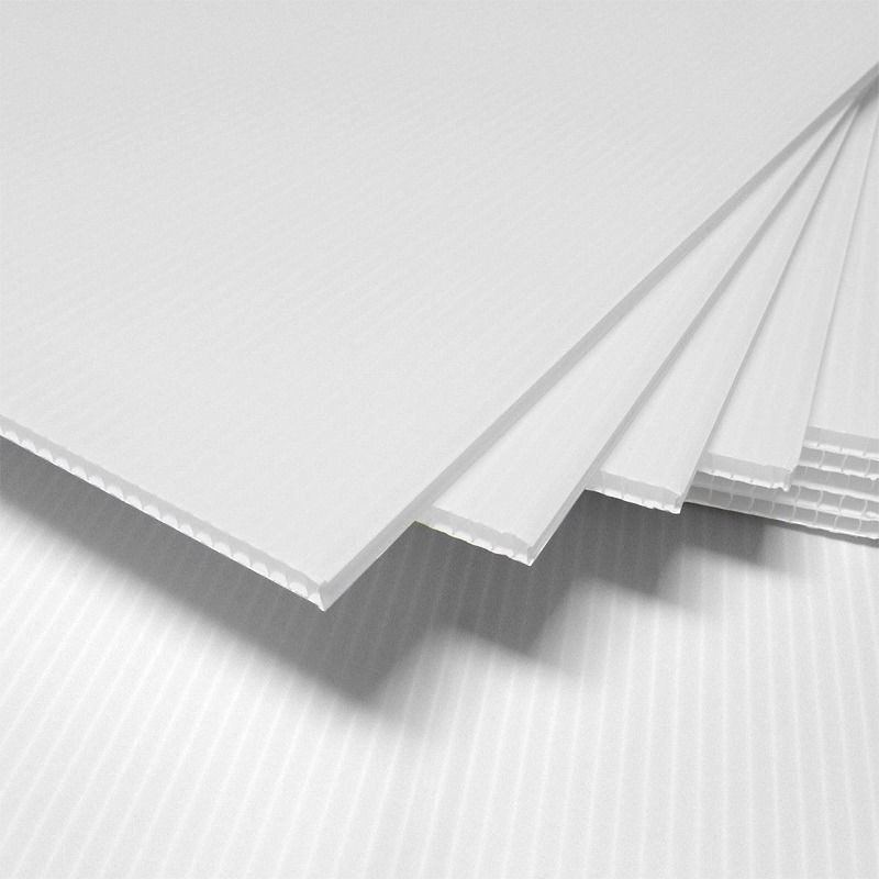 (50 Pack) WHITE CORRUGATED BLANK SIGN SHEET 4MM X 24″ X 18″ HORIZONTAL SIGNS