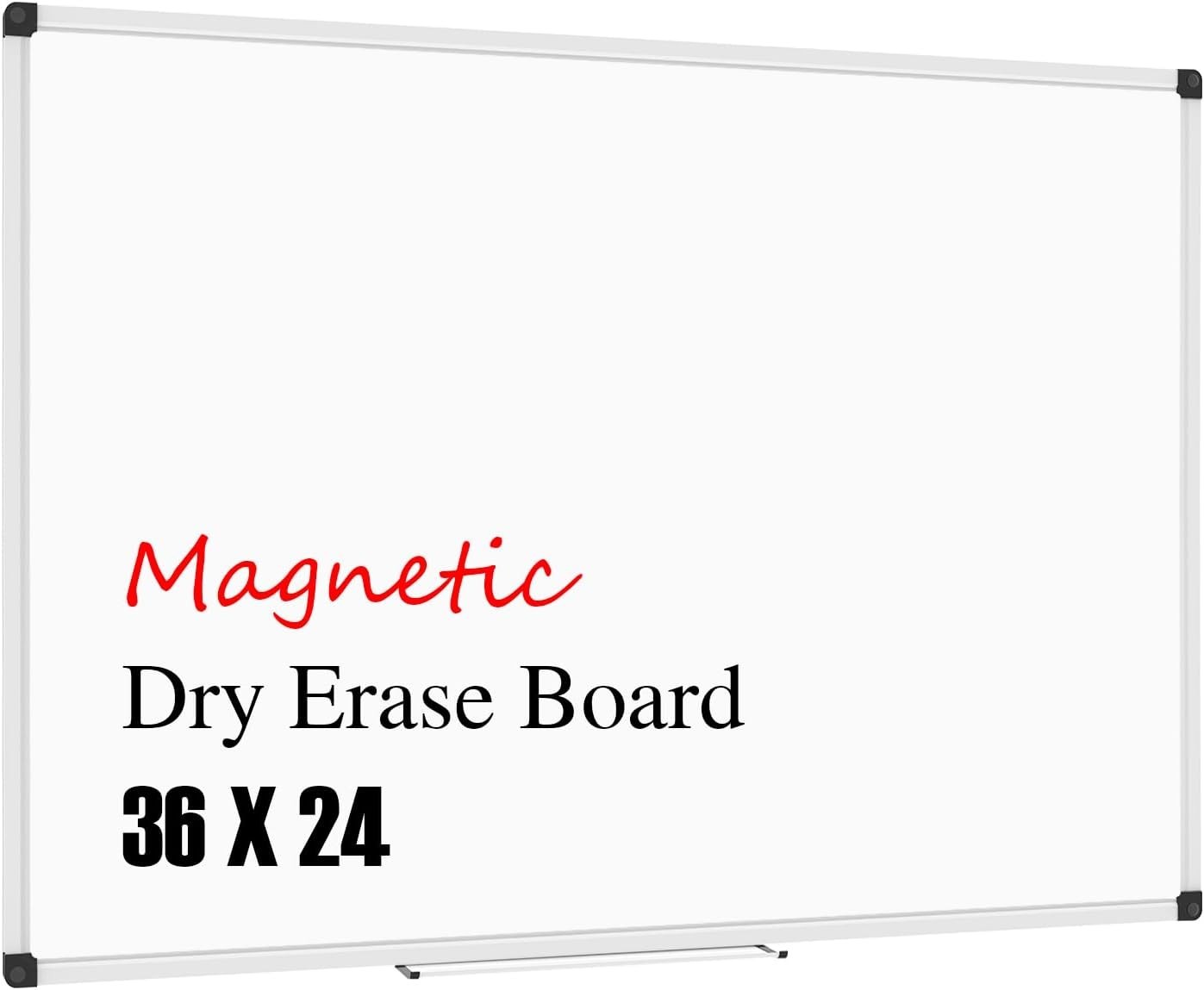 36 X 24 inches Magnetic Dry Erase Board with Aluminum Frame, Whiteboard