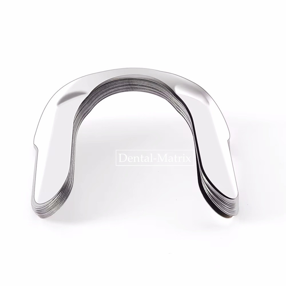 30/50p Dental Contoured Anterior Matrix Bands Restoration Strip Twin Matrices M8