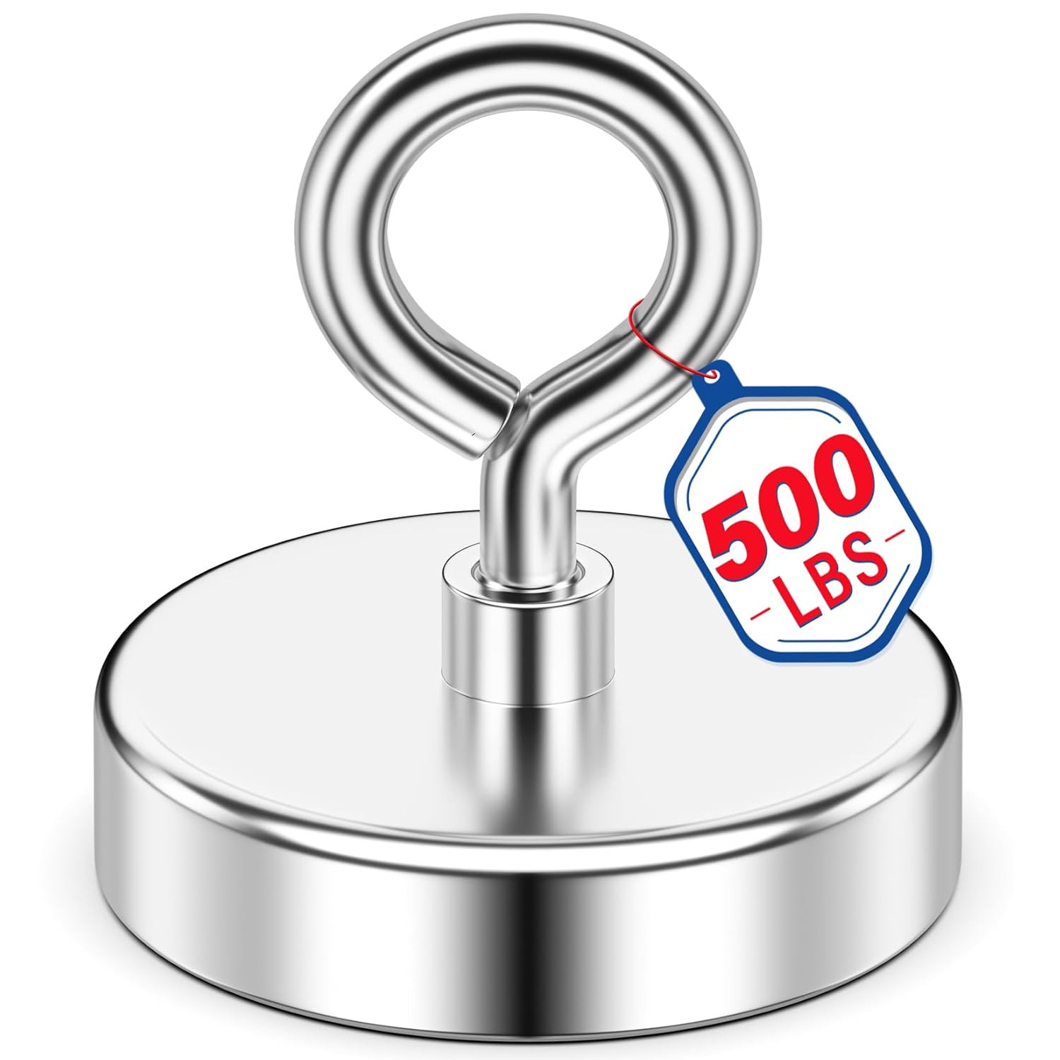 Strong Fishing Magnet 2.36 Inch 500Lbs Rare Earth Magnet Heavy Duty Large Securi