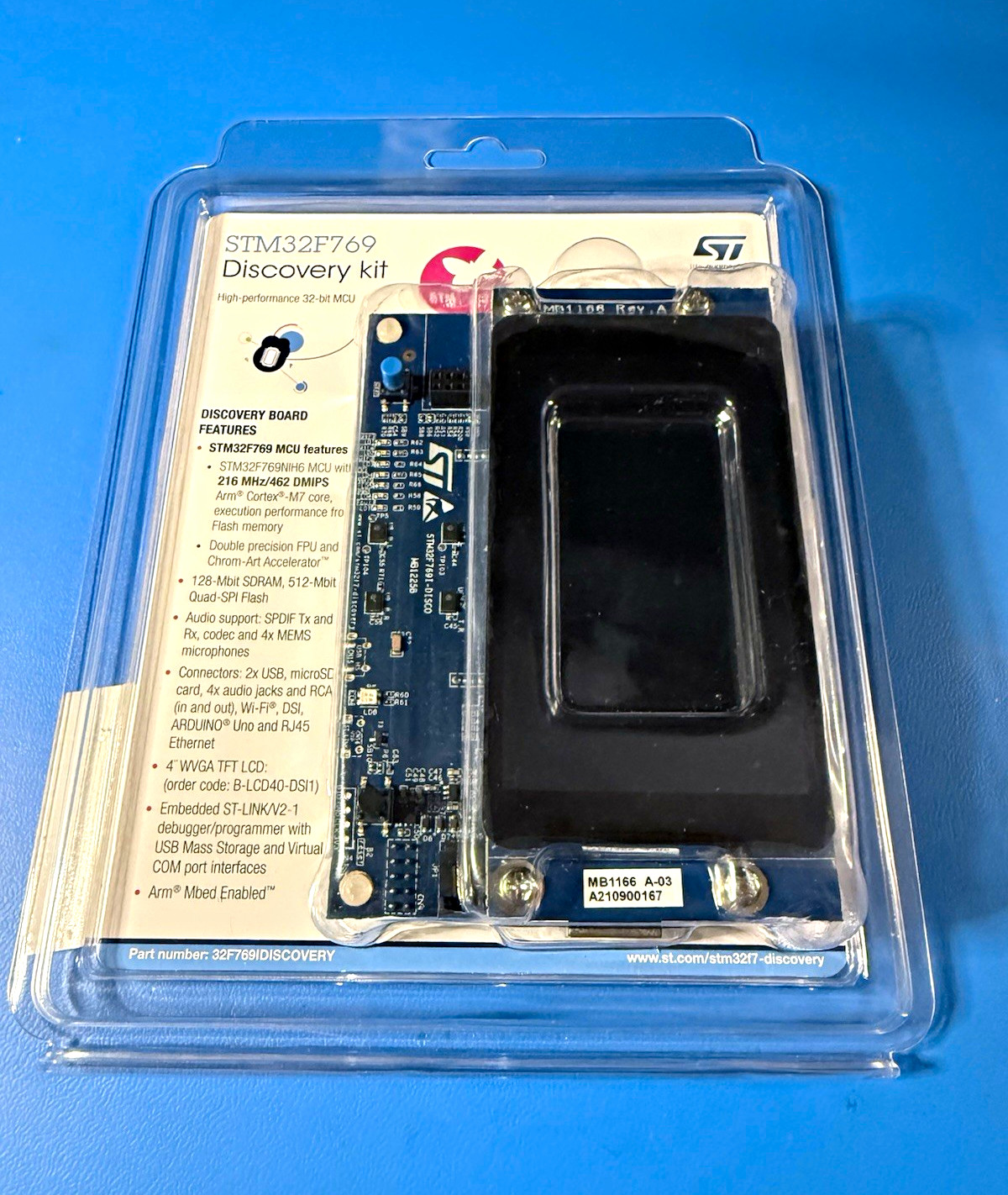 STMicroelectronics STM32F769 Discovery Kit LCD Ethernet 32F769IDISCOVERY